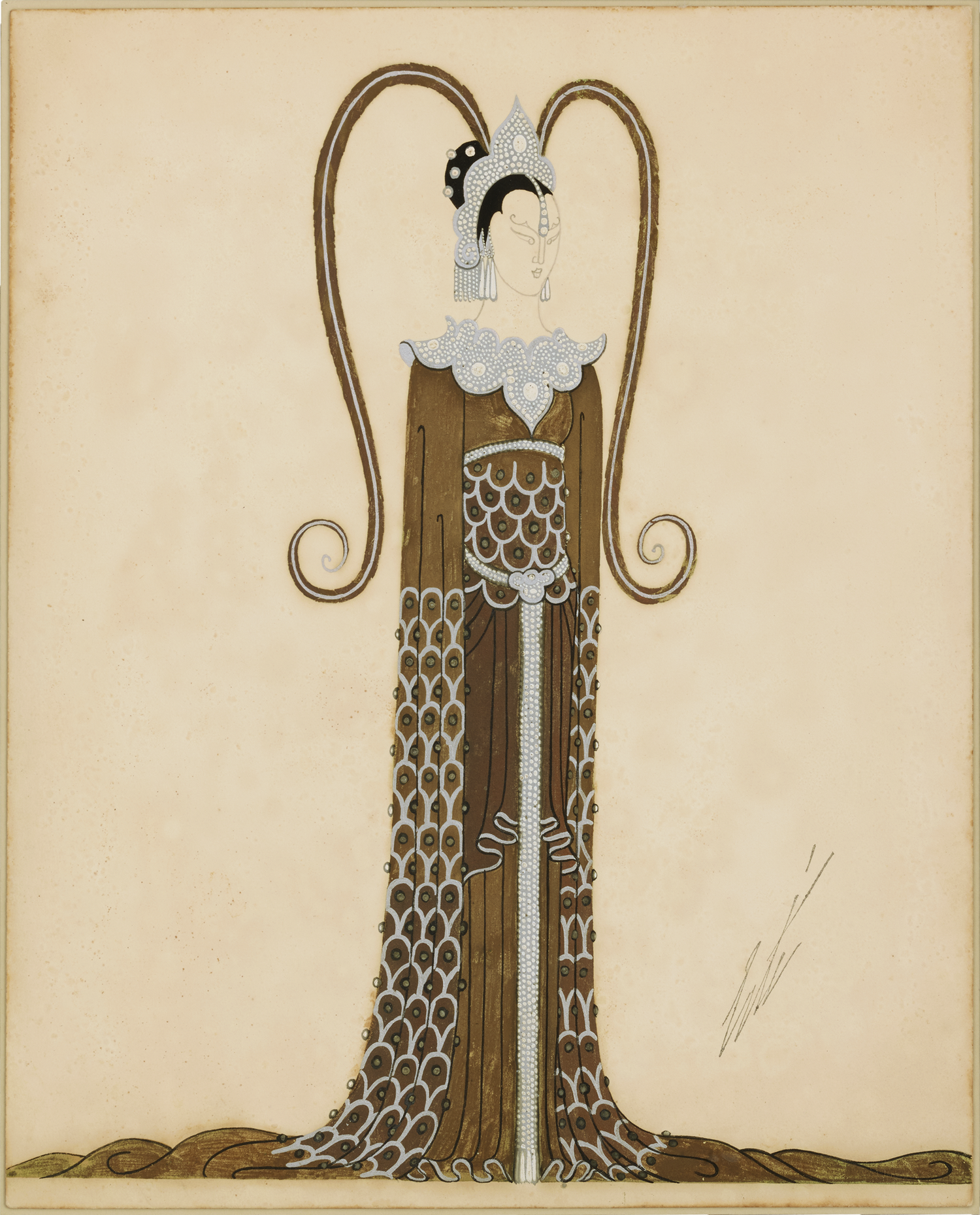 Dame d'honneur de la princesse by Erté