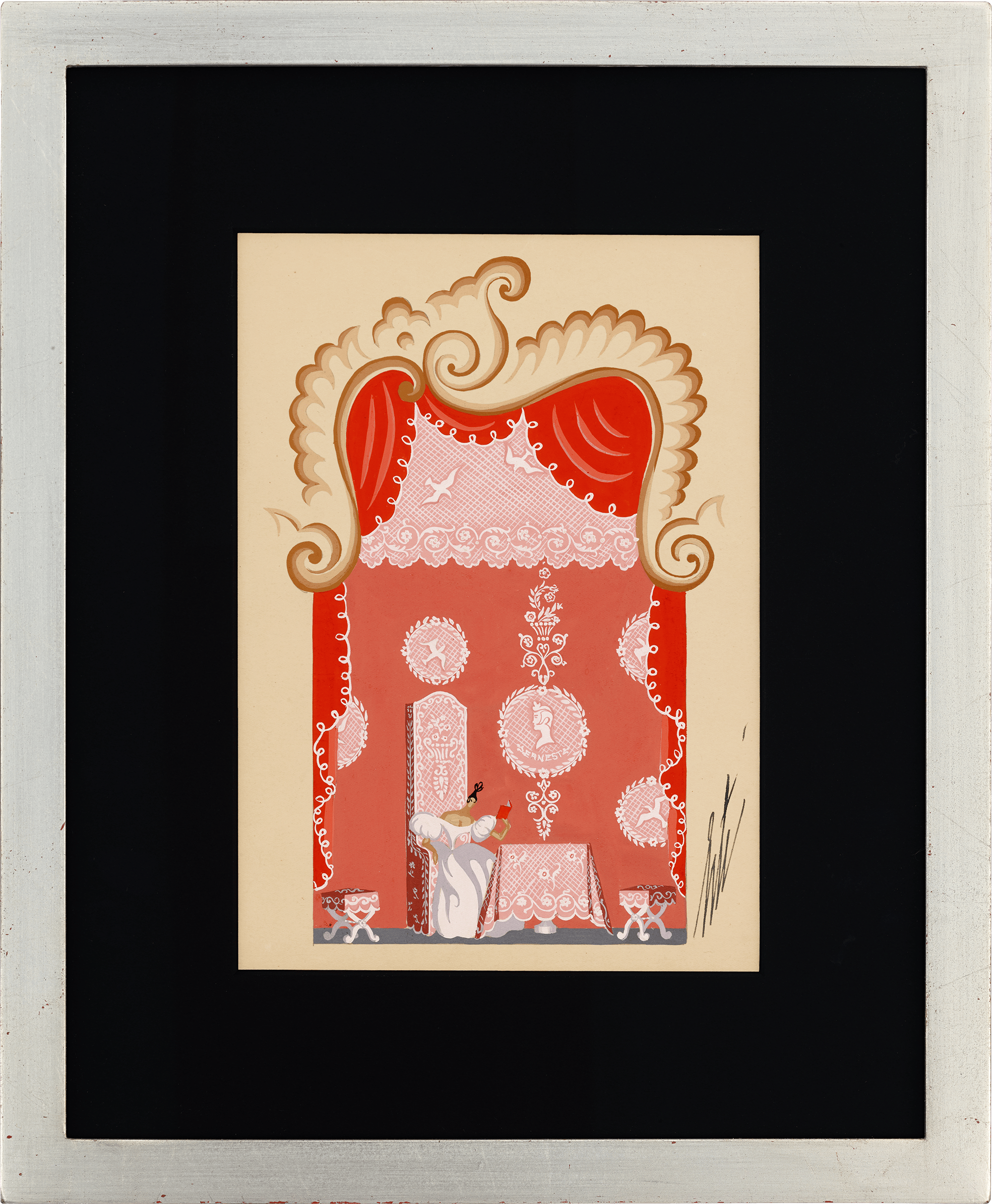 Etude de décor, Don Pasquale Scene II by Erté