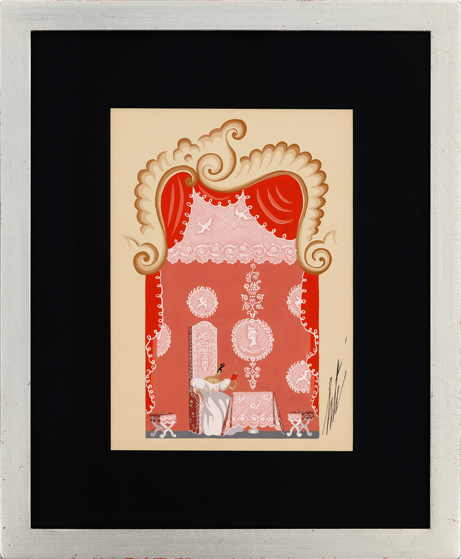 Etude de décor, Don Pasquale Scene II by Erté