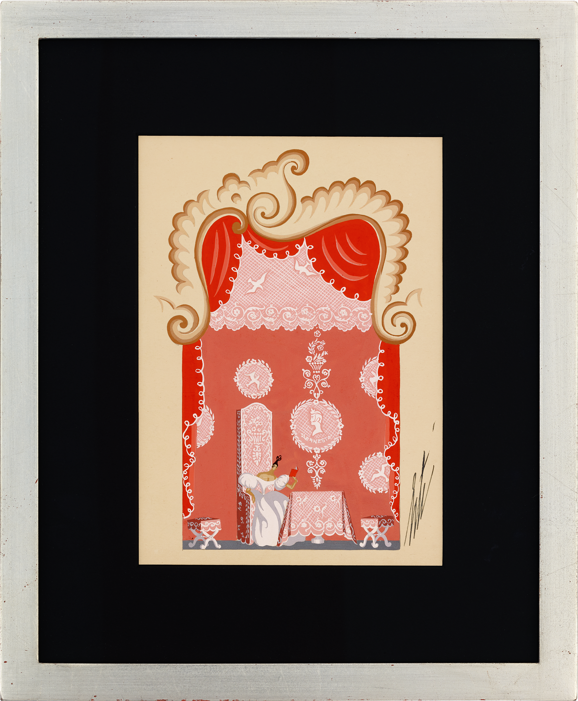 Etude de décor, Don Pasquale by Erté