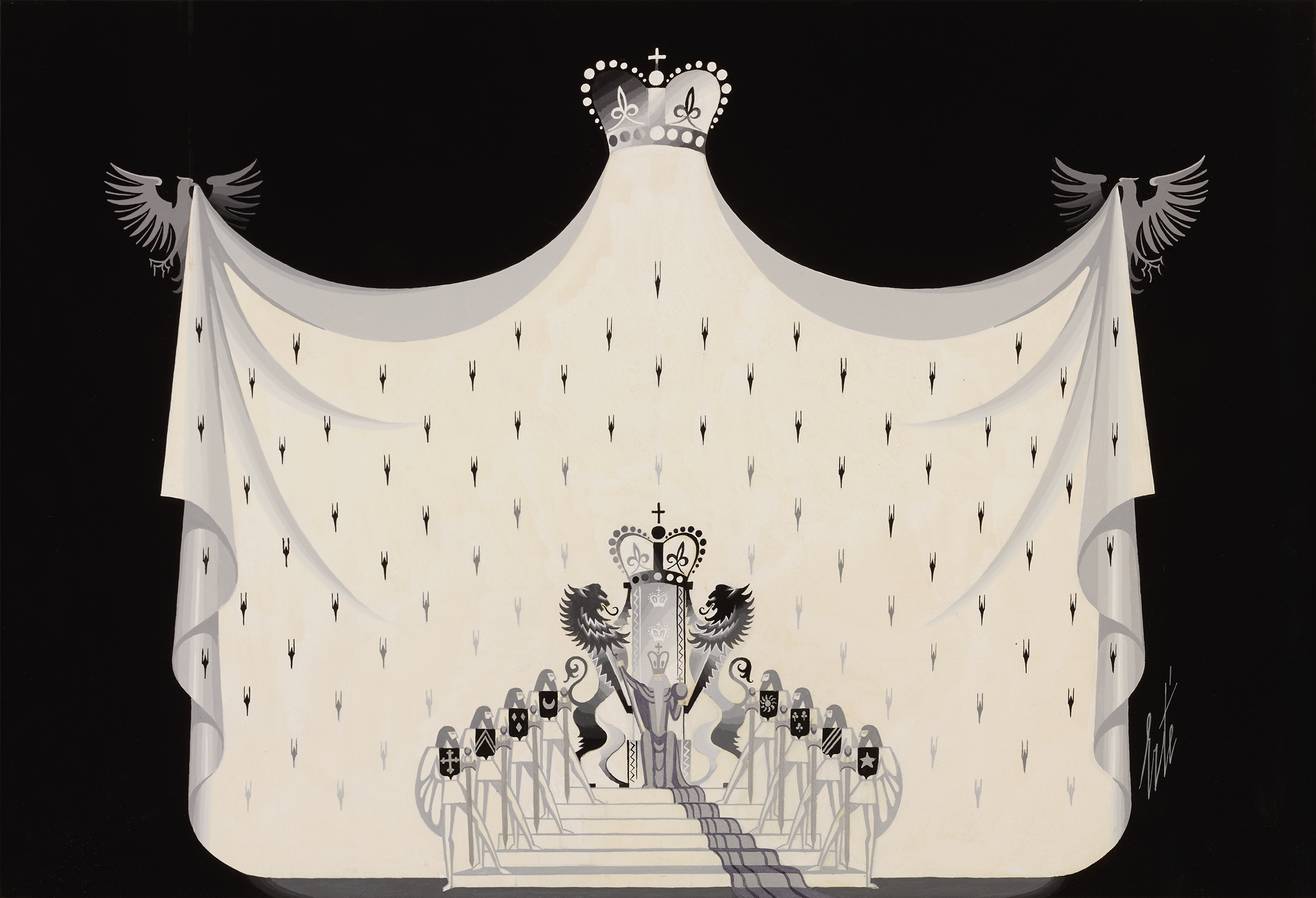 Acte I Scène 4, Macbeth by Erté