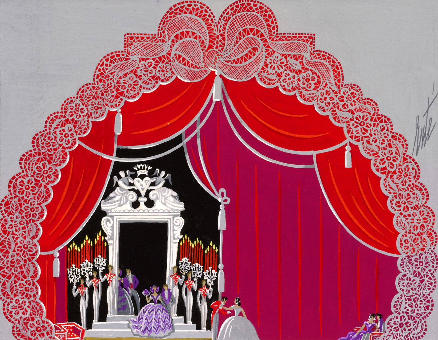 Entrée des invités by Erté