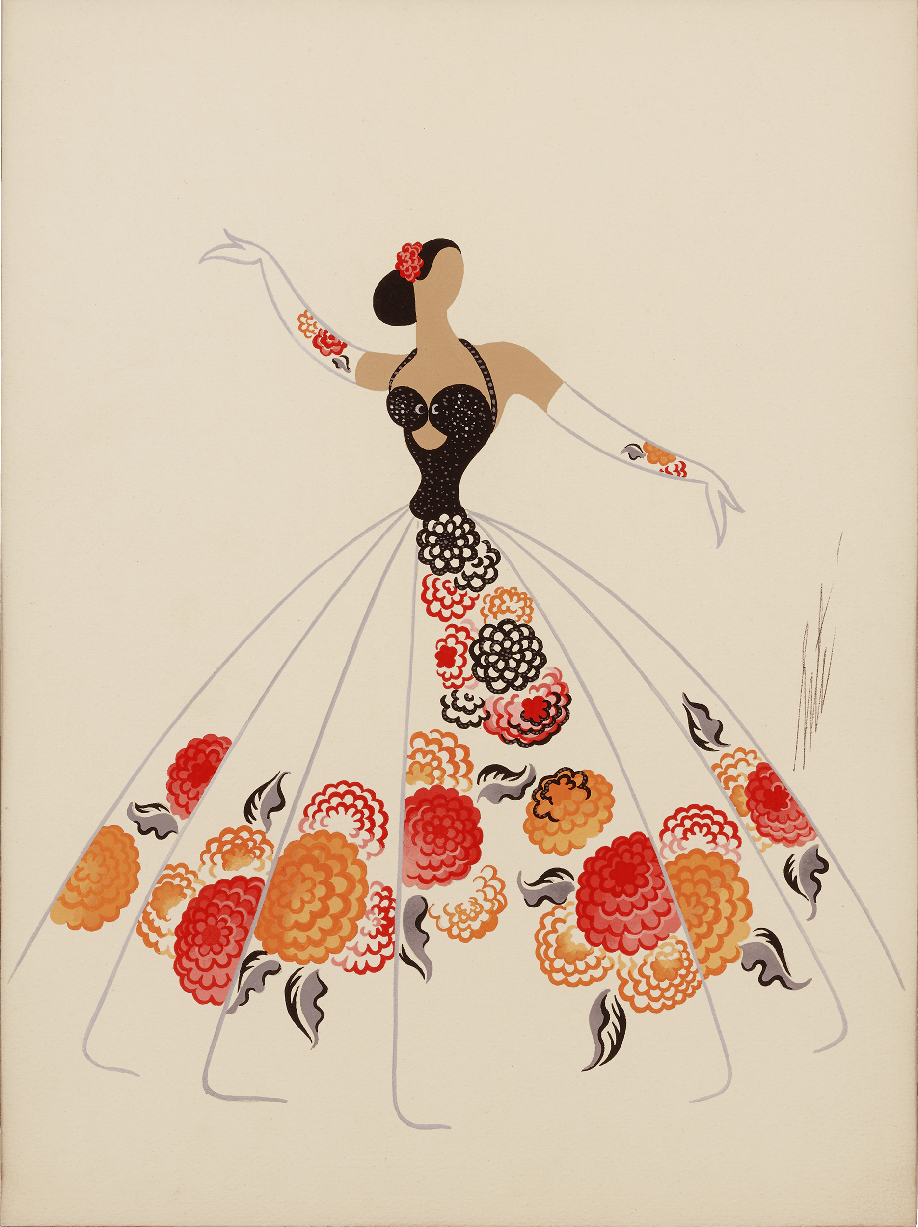 Le zinnia by Erté