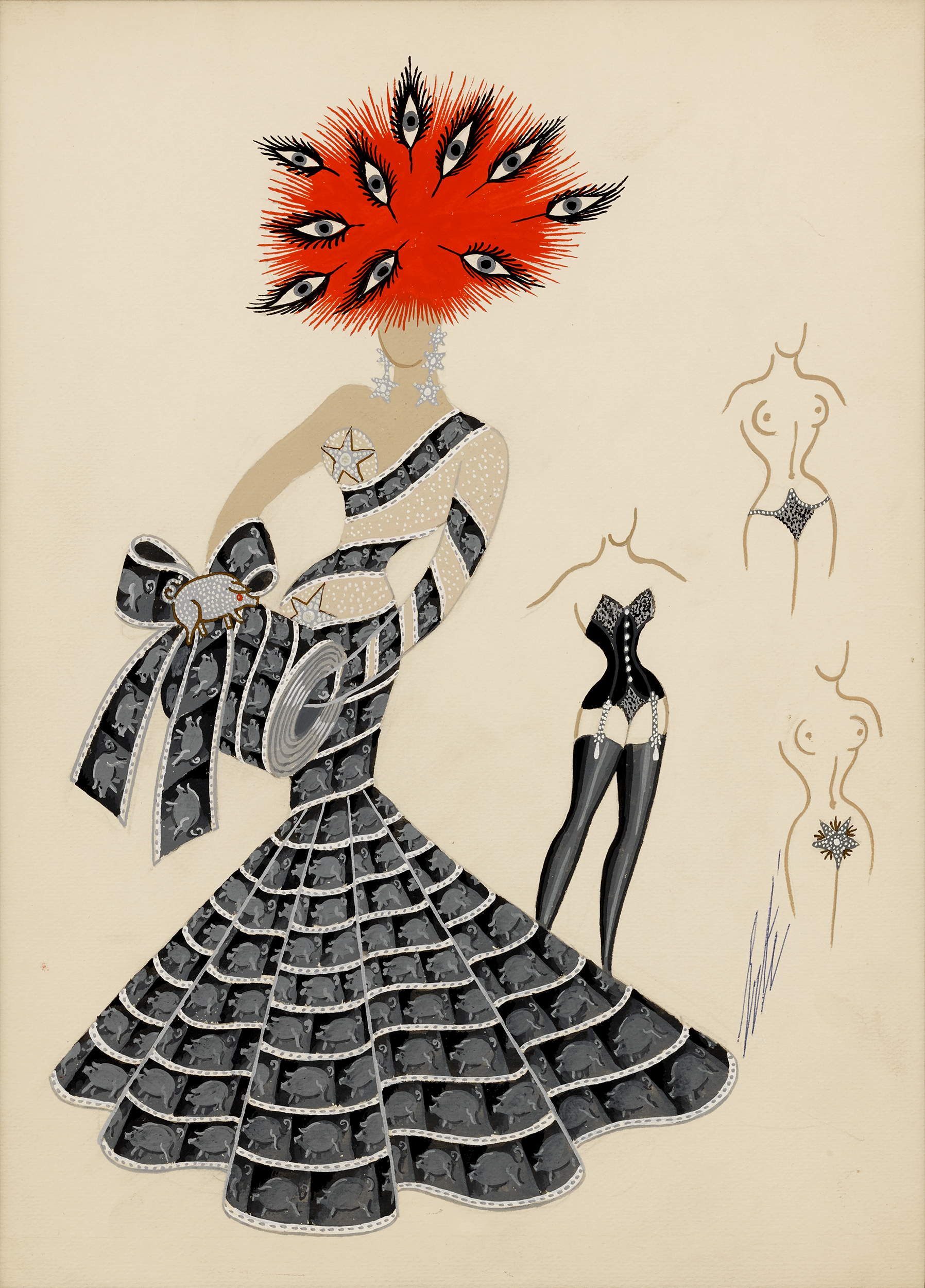 Le cinéma cochon by Erté