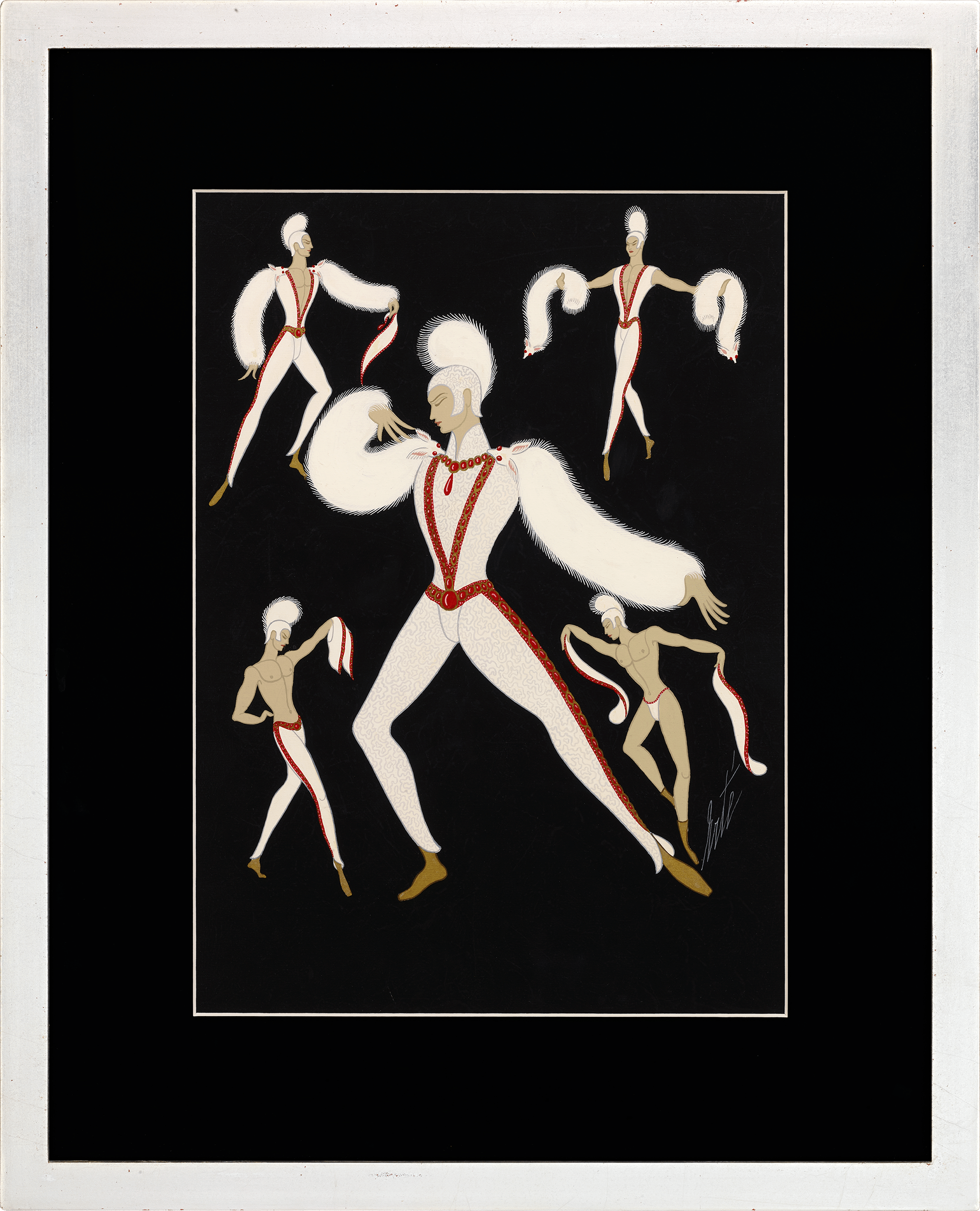 Quatre danseurs renard by Erté