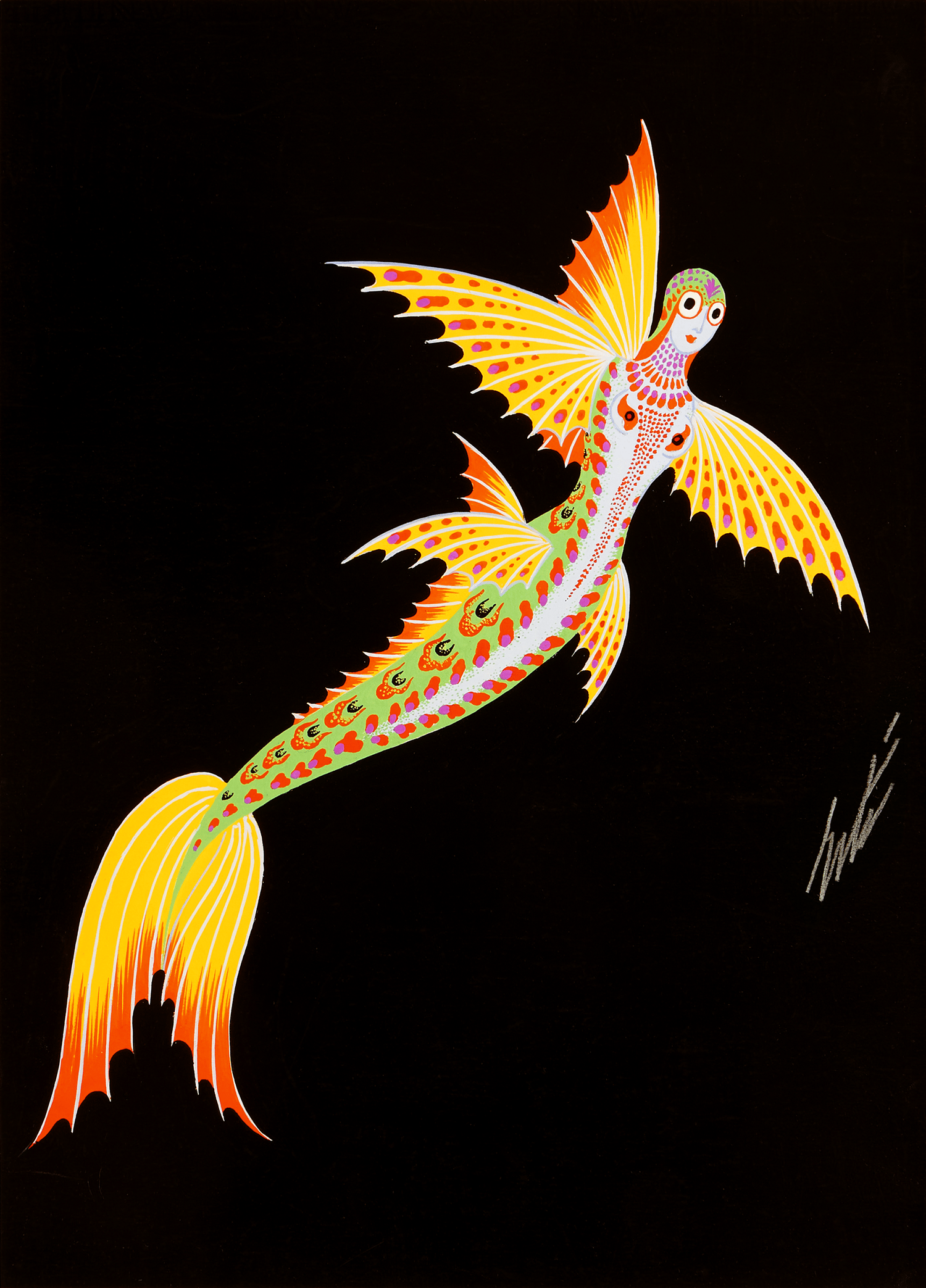 Poisson volant by Erté