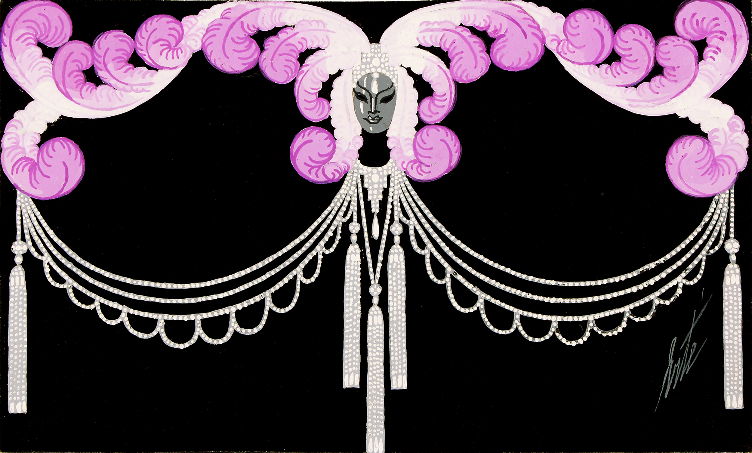 Ensemble of 4: Décors pour le Lido by Erté