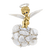 Ruser Baroque Pearl and Diamond Angel Brooch