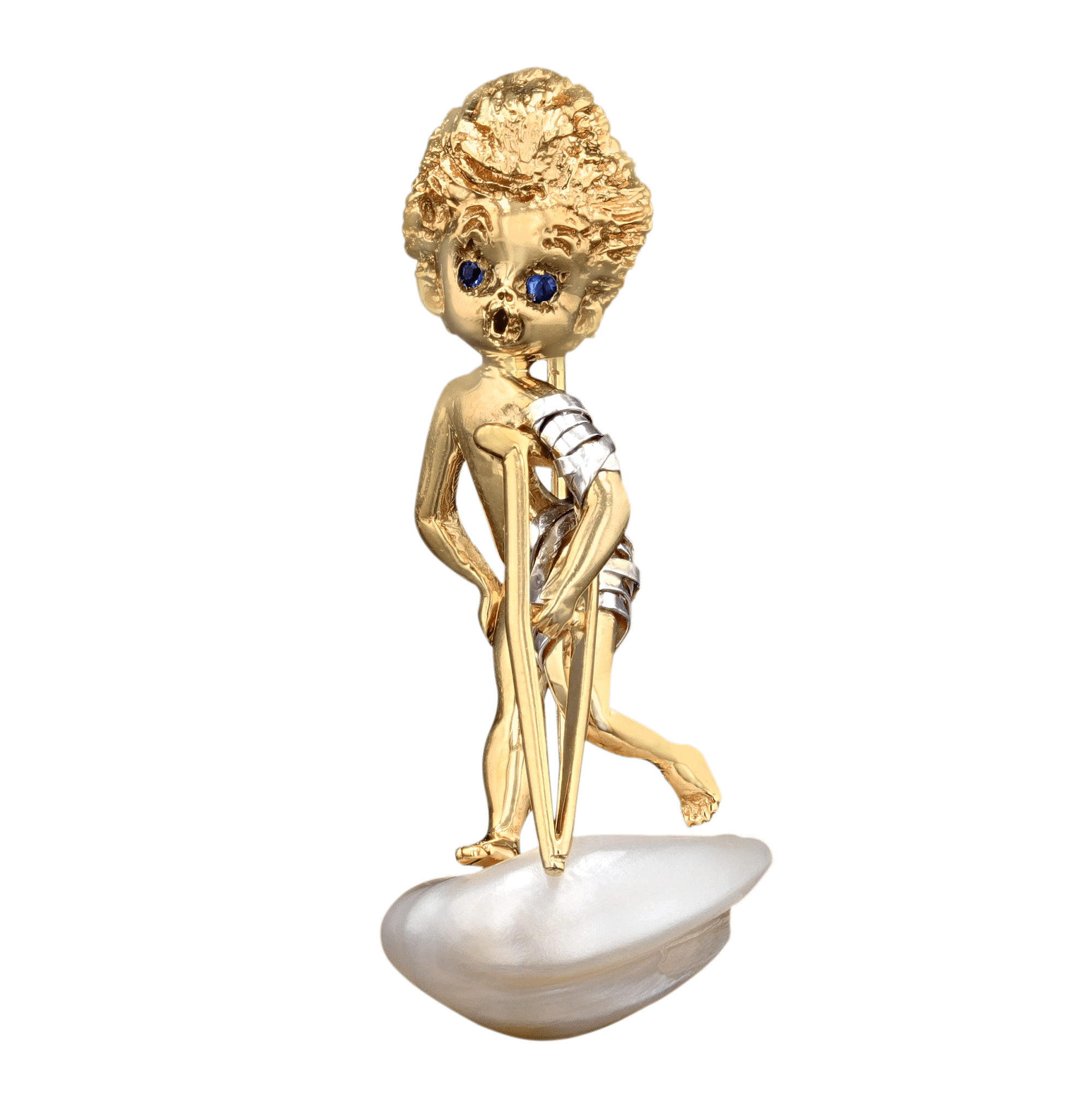 Ruser Baroque Pearl Cherub Pin