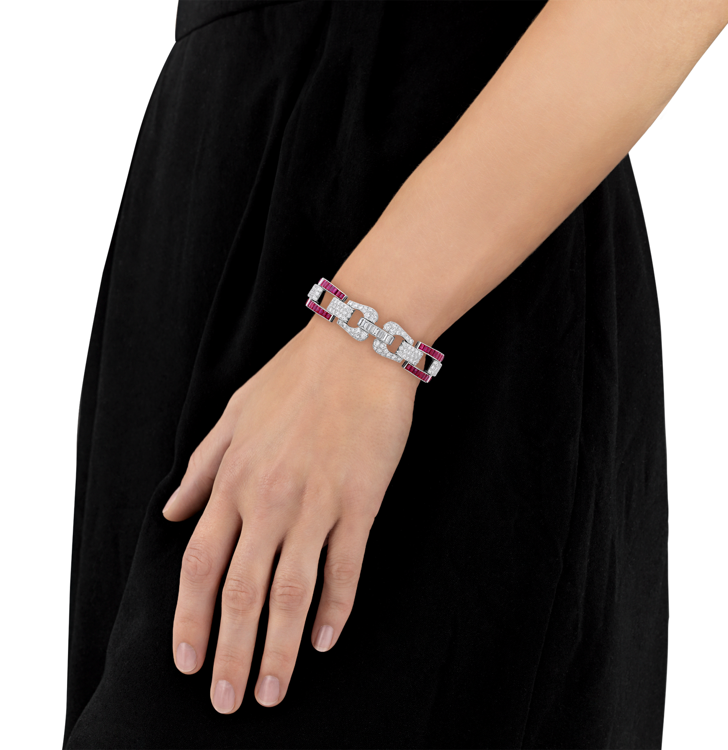 Art Deco Burma Ruby Bracelet, 18.00 Carats