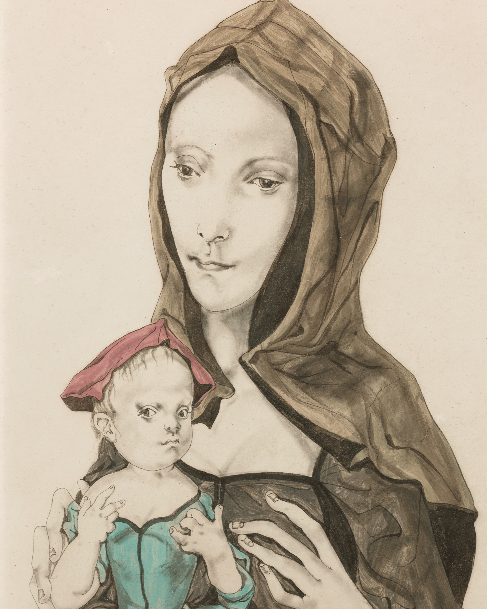 Portrait of a Mother and Child by Tsuguharu Foujita