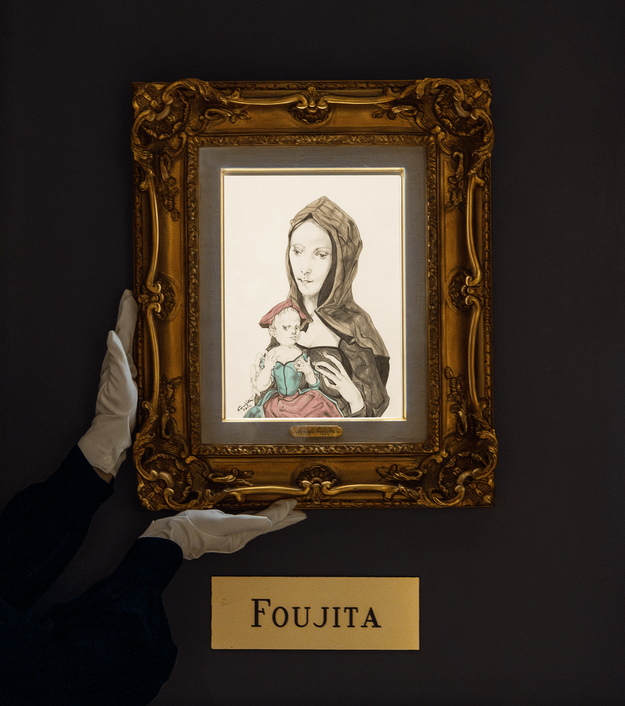 Portrait of a Mother and Child by Tsuguharu Foujita