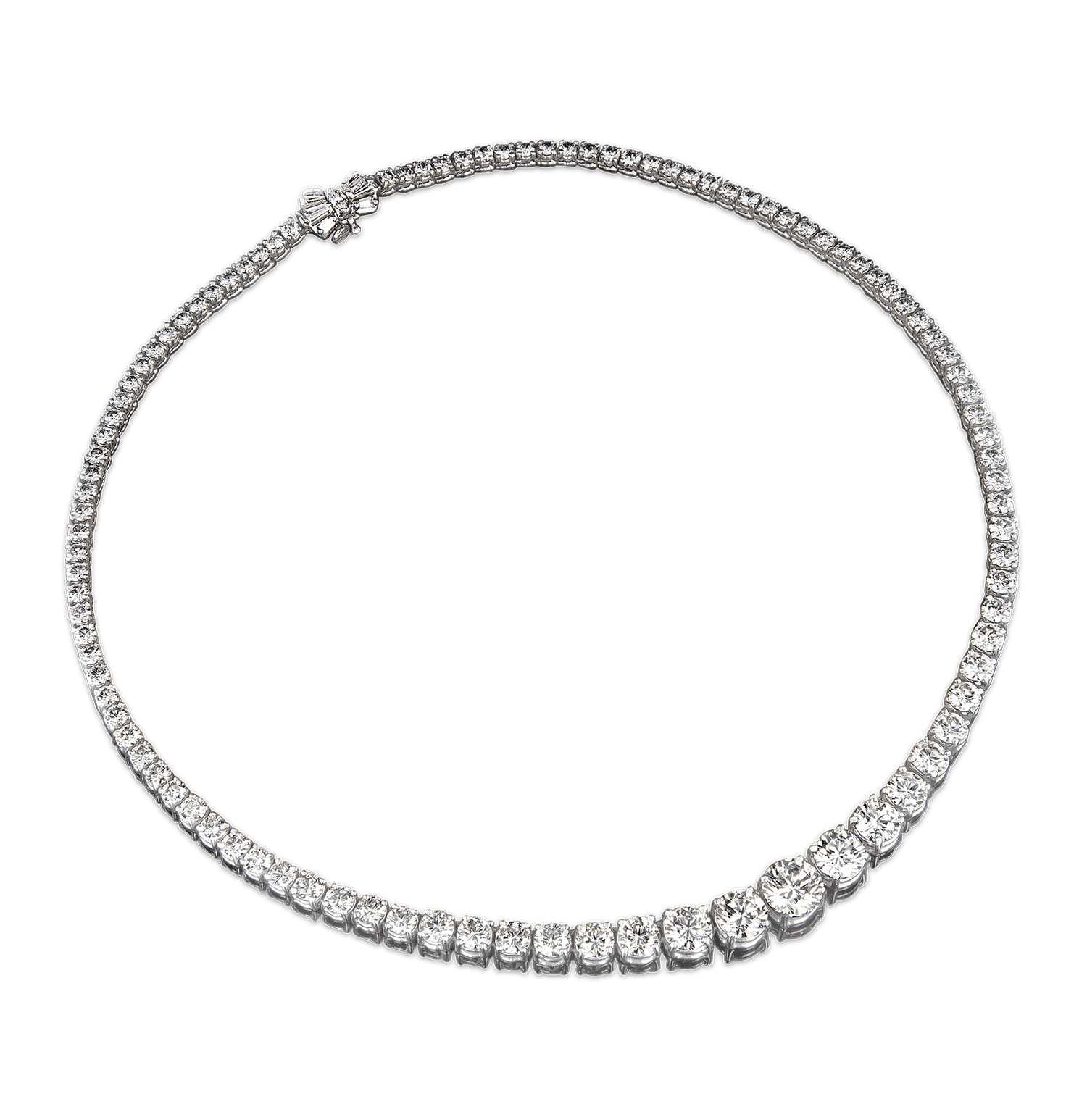 Kwiat Graduated Diamond Necklace, 20.97 Carats