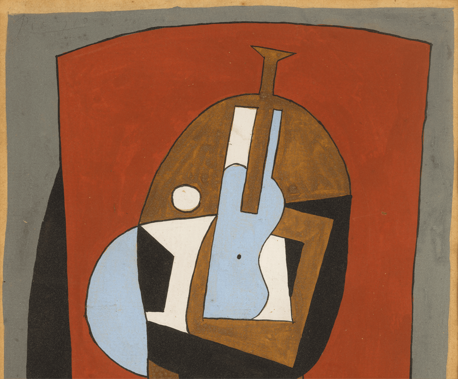 Guitare sur un guéridon by Pablo Picasso