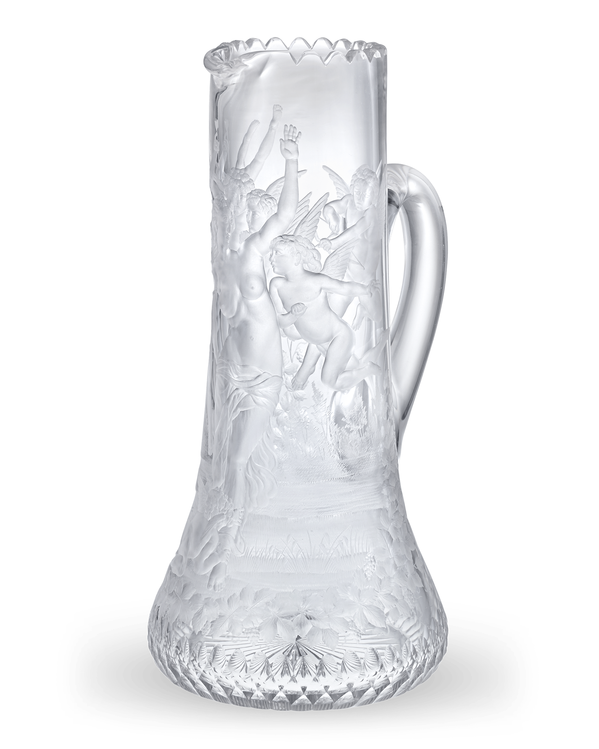 William-Adolphe Bouguereau Cut Glass Pitcher