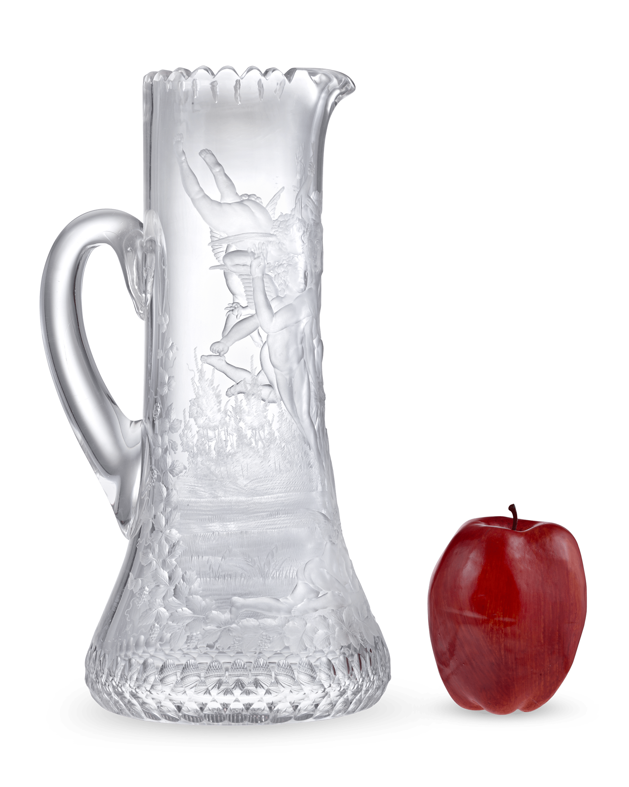 William-Adolphe Bouguereau Cut Glass Pitcher