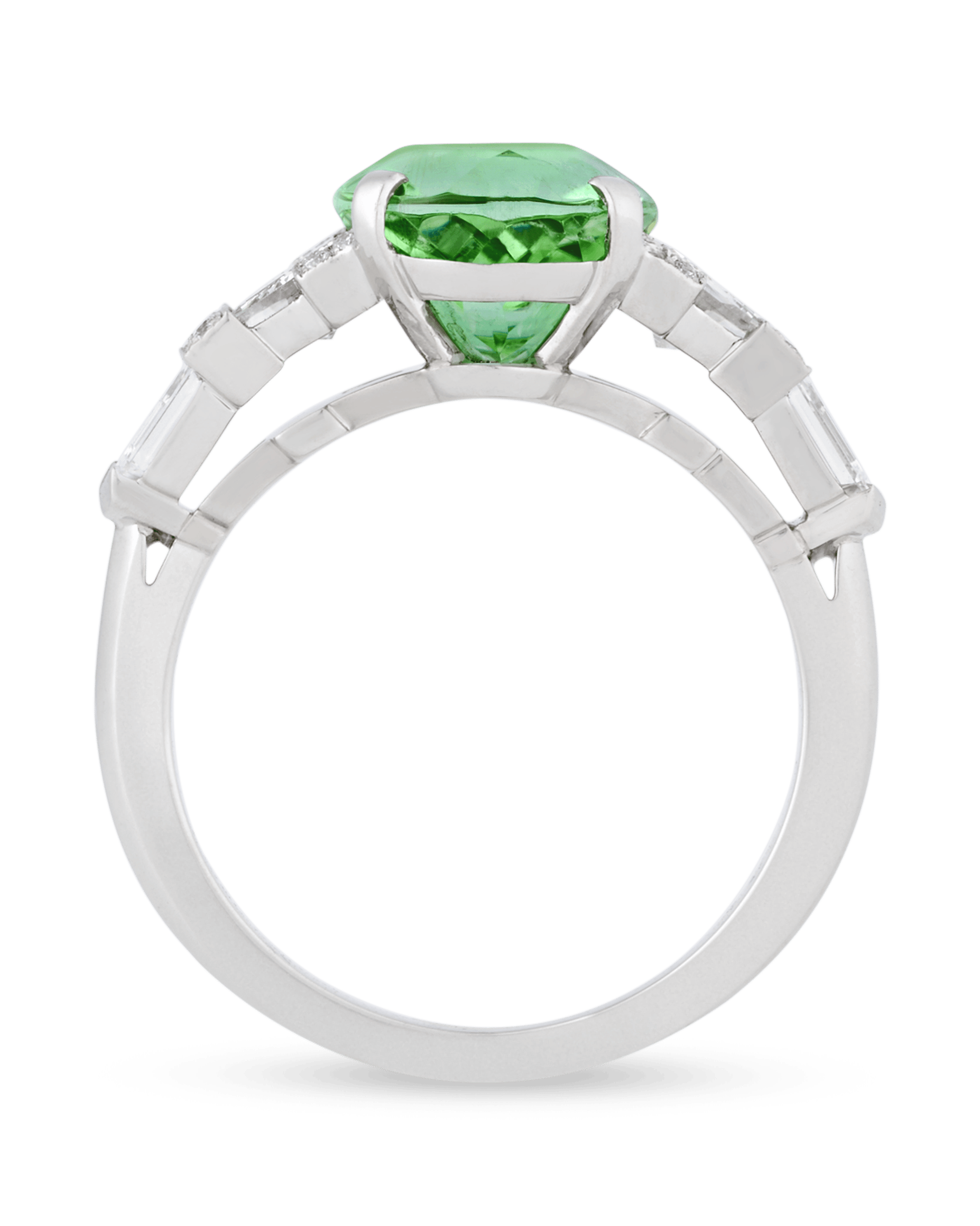 Raymond Yard Unheated Green Paraiba Ring, 3.65 Carats