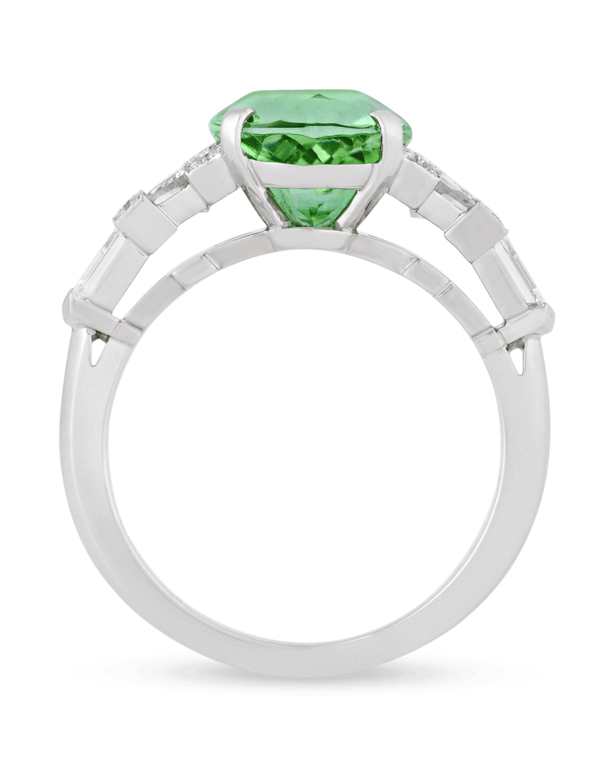 Raymond Yard Unheated Green Paraiba Ring, 3.65 Carats