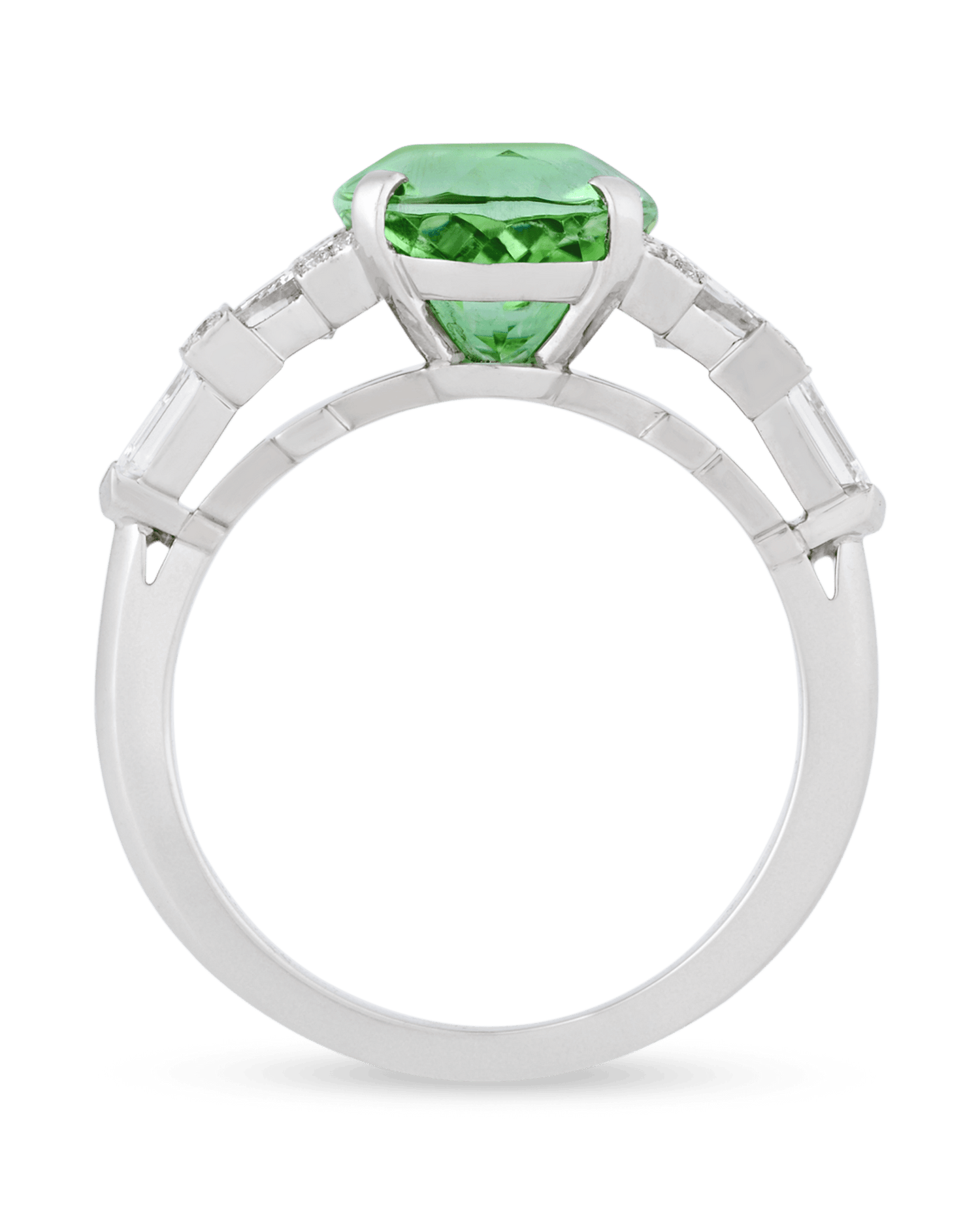 Raymond Yard Unheated Green Paraiba Ring, 3.65 Carats