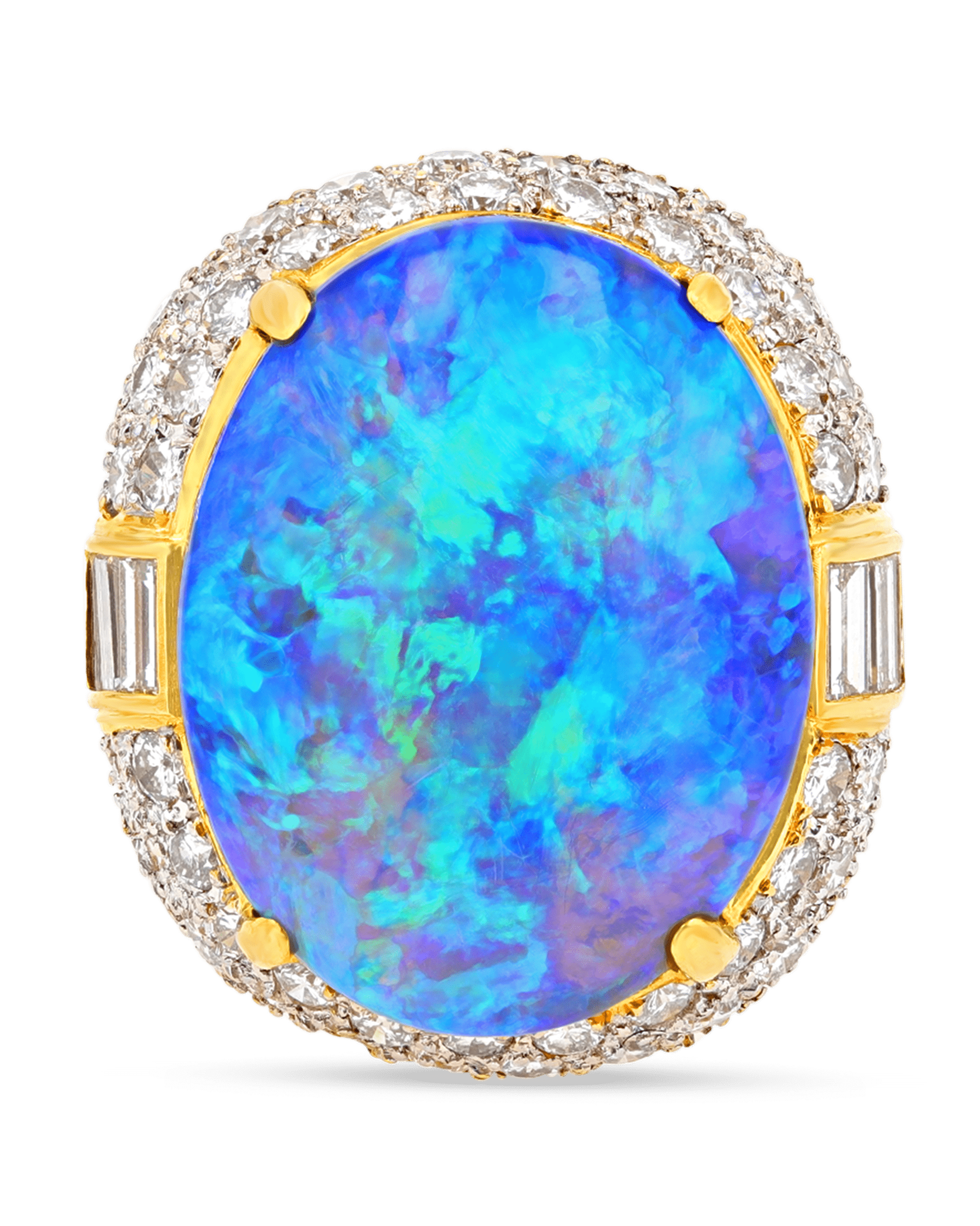 Opal and Diamond Ring, 22.75 carats