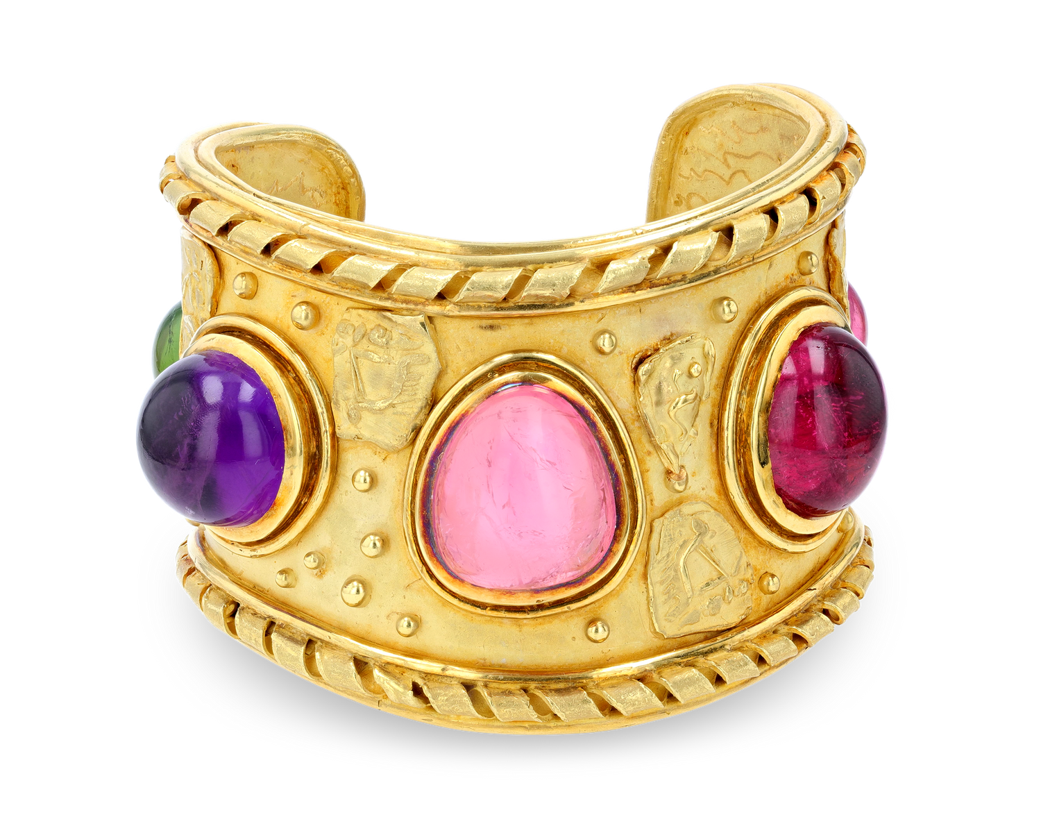 Nerso Tourmaline and Amethyst Bangle Bracelet