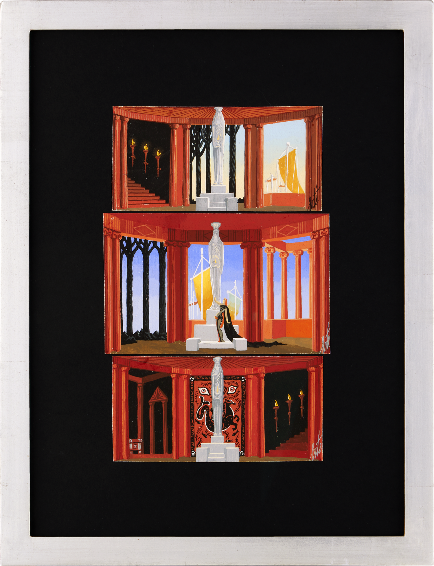 Décors, Phèdre, Ensemble of Three by Erté