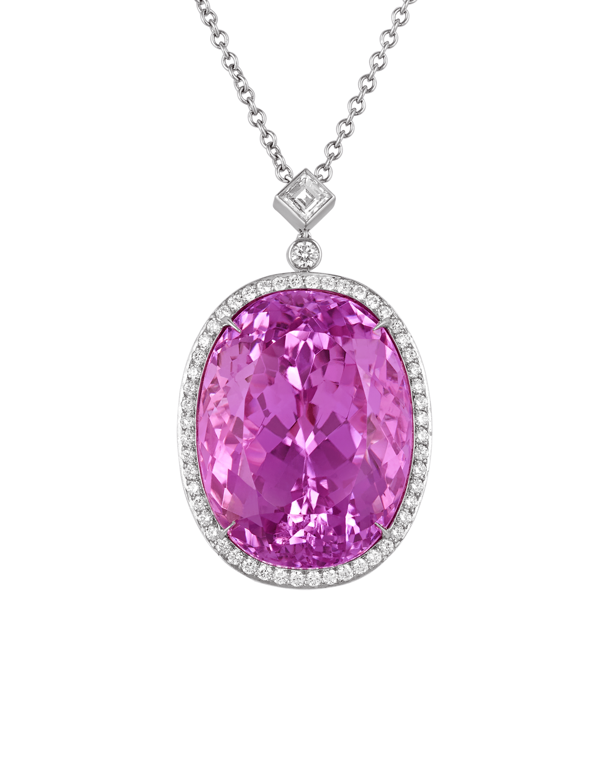 Tiffany Co. Kunzite Pendant 50.00 Carats M.S. Rau