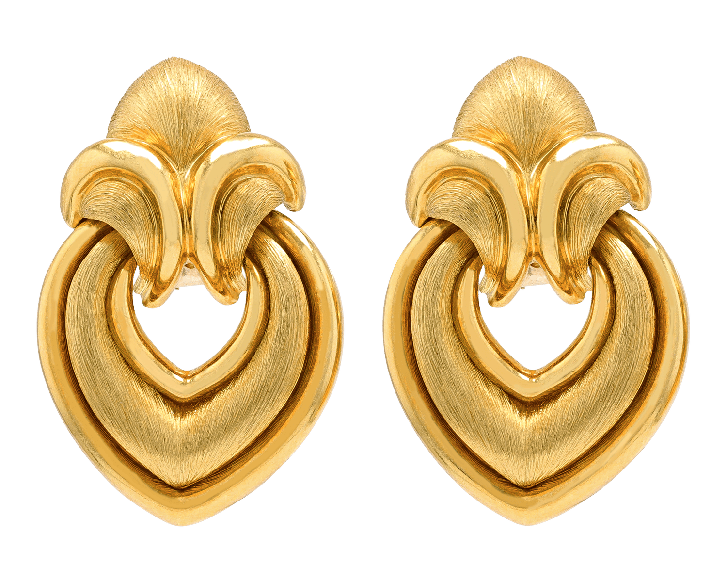 Henry Dunay Gold Door Knocker Earrings