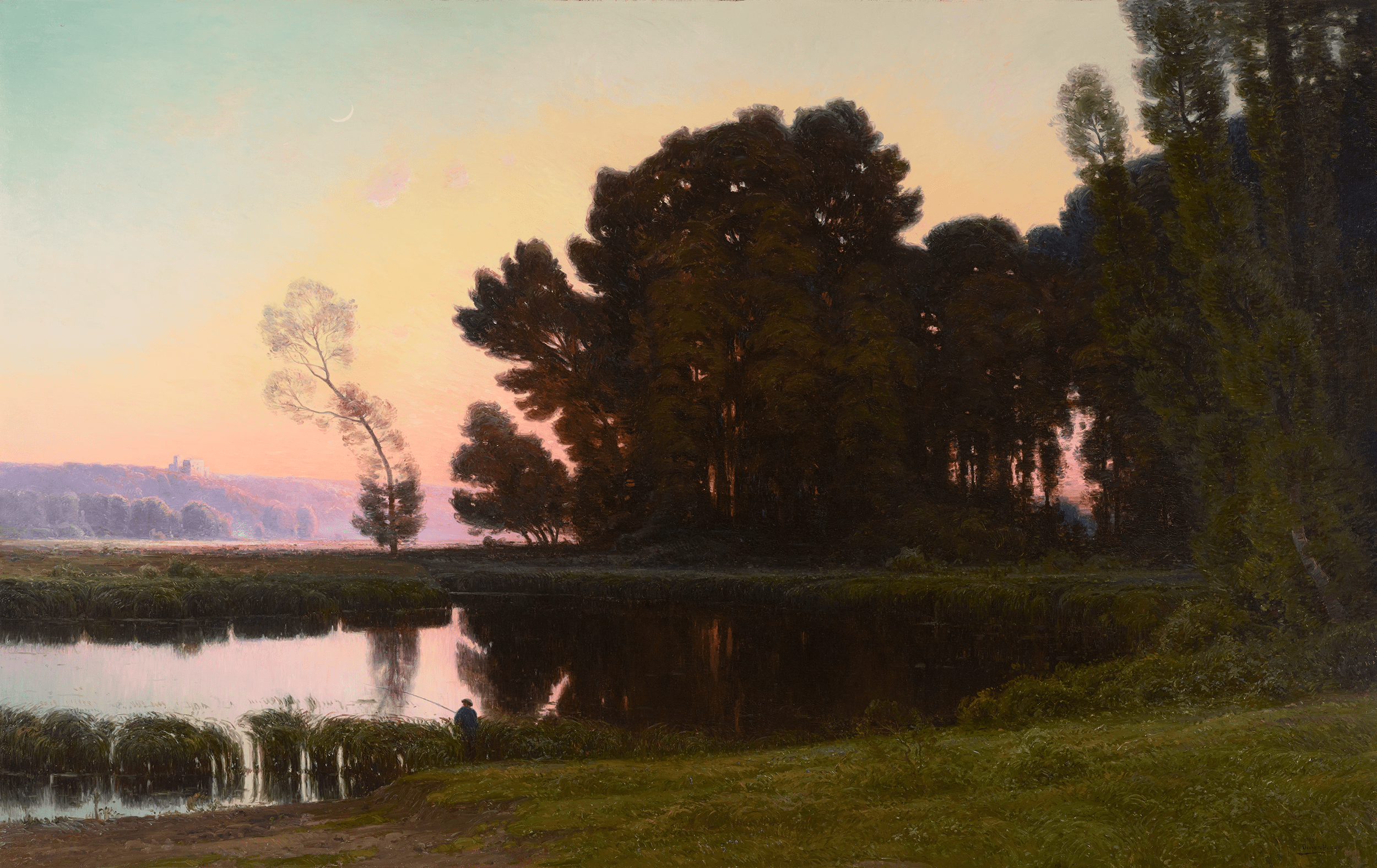 Soleil levant, vallée de la Dordogne by William Didier-Pouget