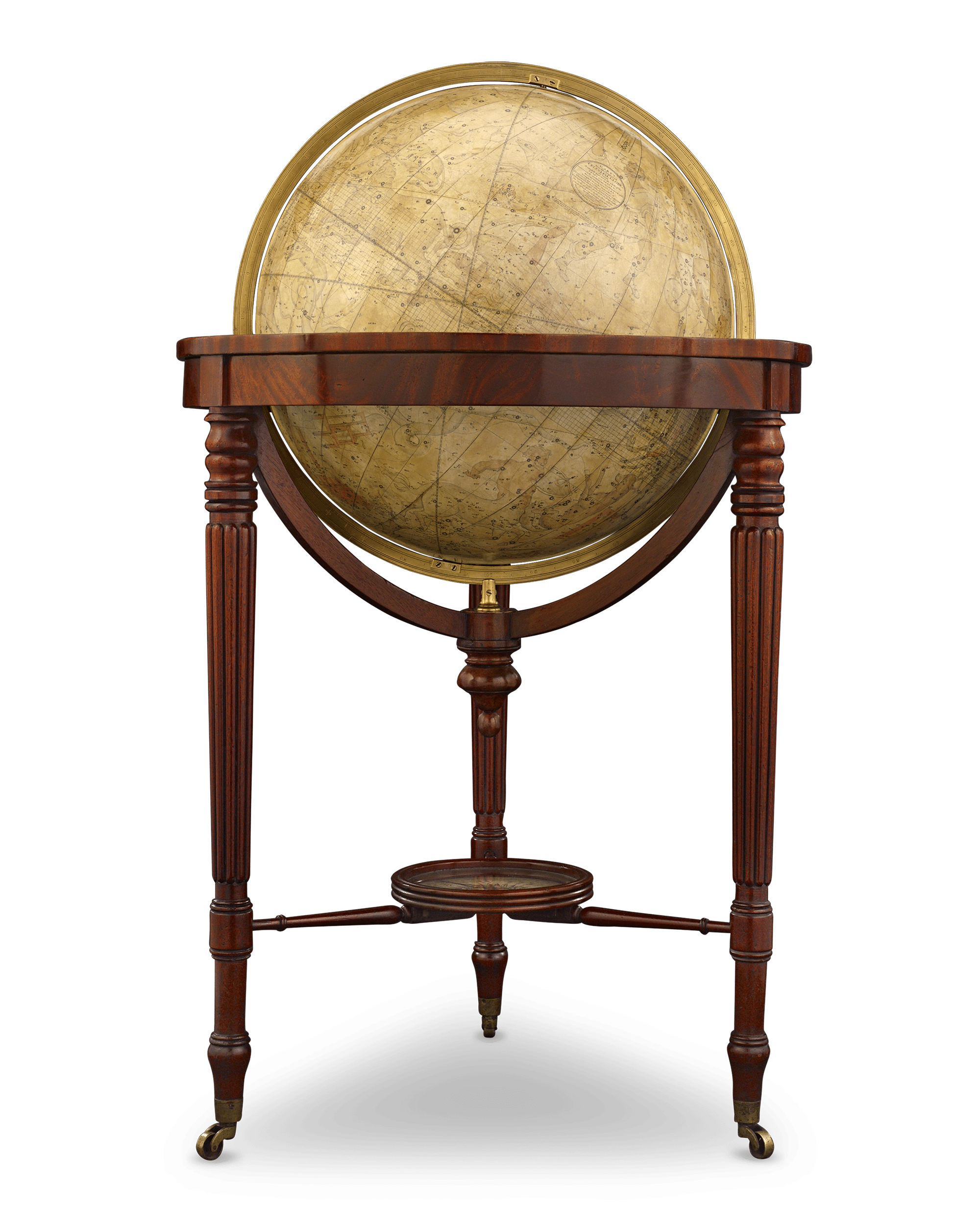 William IV 21-Inch Terrestrial and Celestial Floor Globes by J. W. Cary