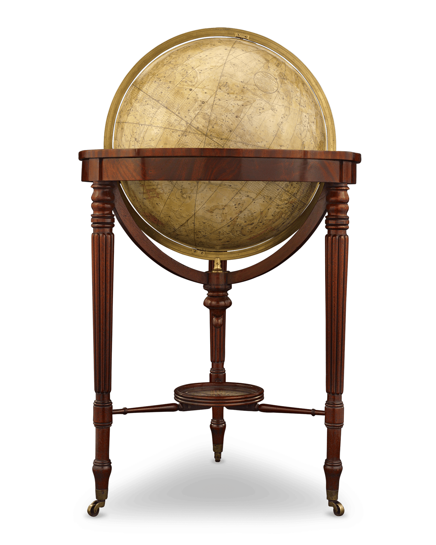 William IV 21-Inch Terrestrial and Celestial Floor Globes by J. W. Cary