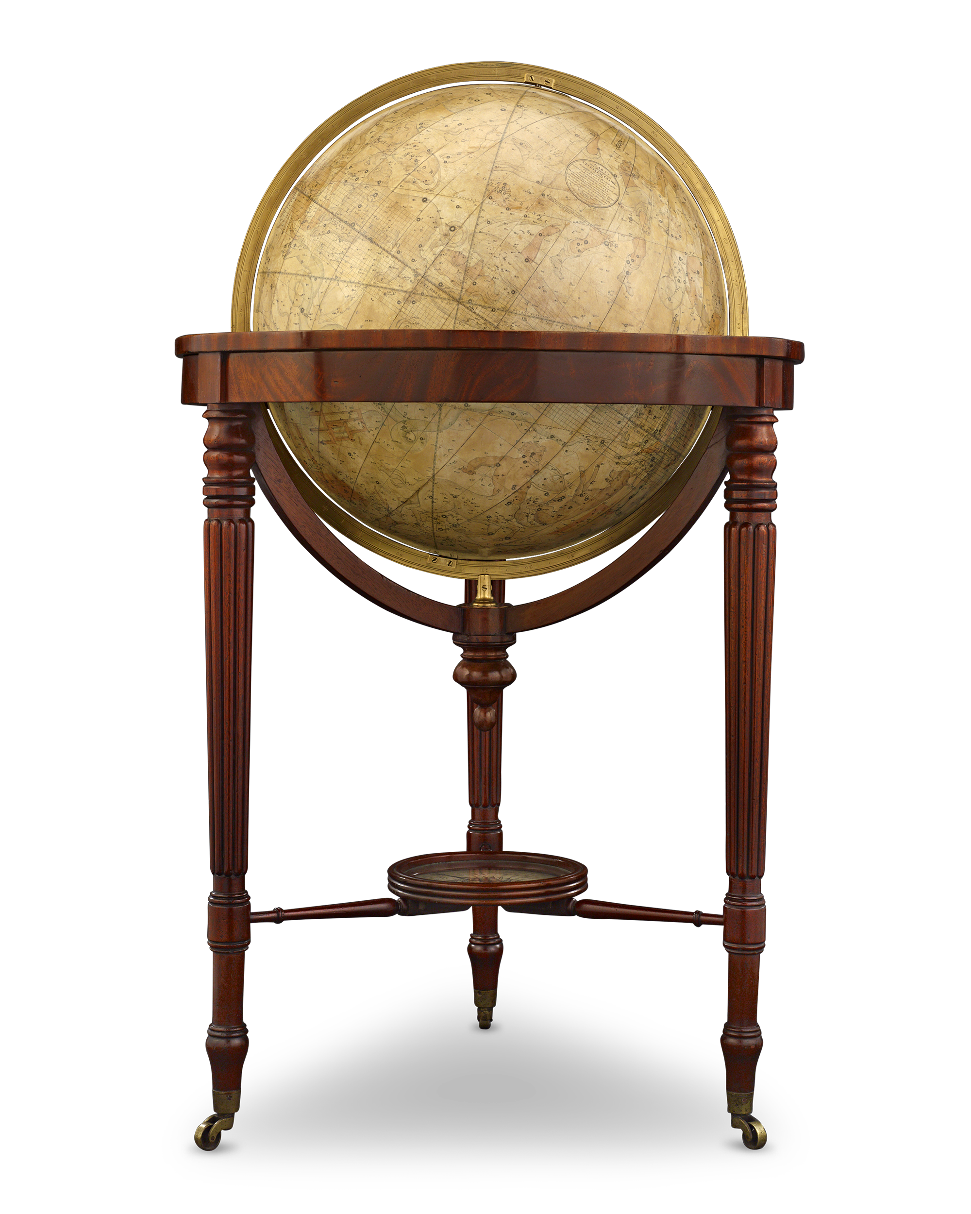 William IV 21-Inch Terrestrial and Celestial Floor Globes by J. W. Cary