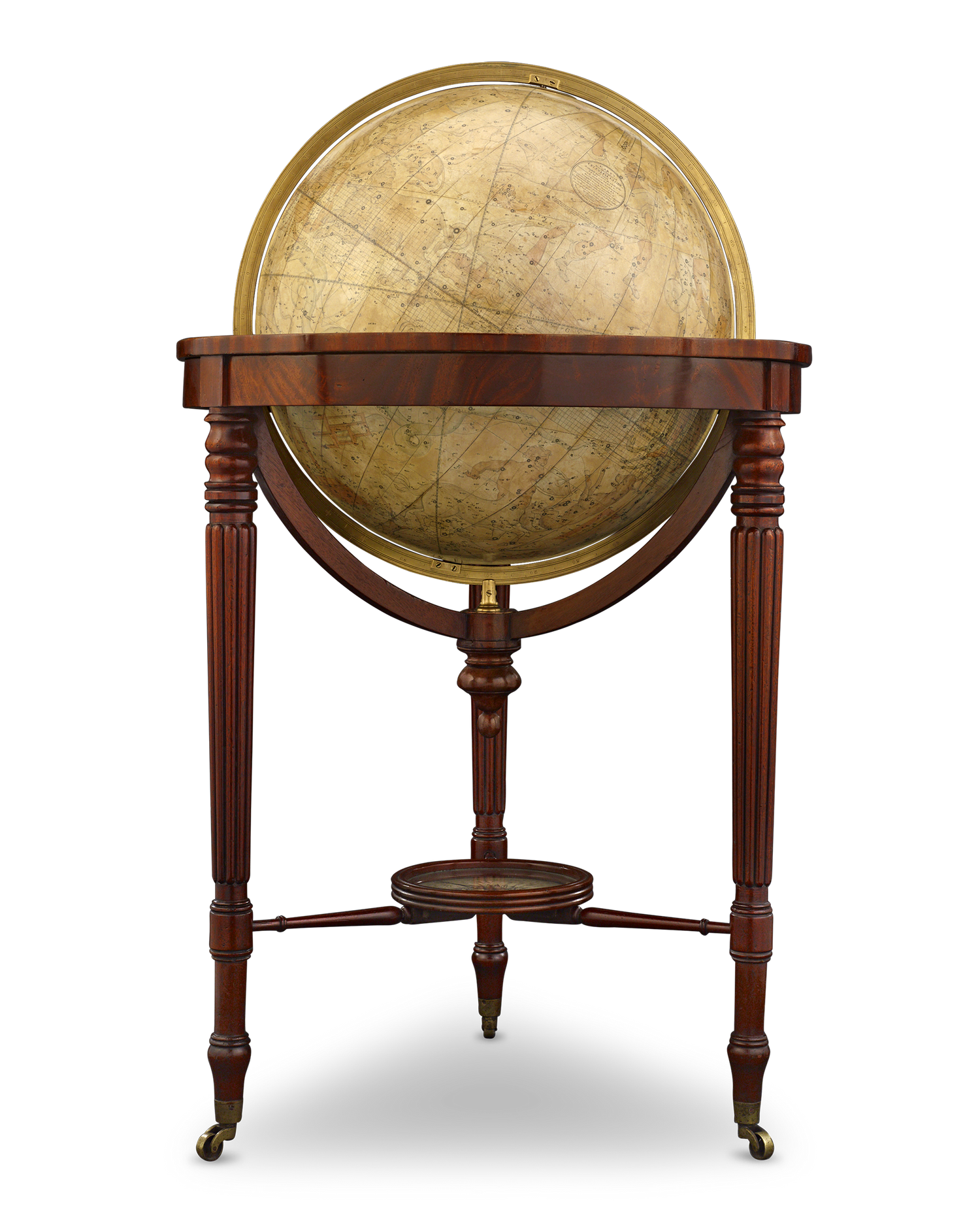 William IV 21-Inch Terrestrial and Celestial Floor Globes by J. W. Cary