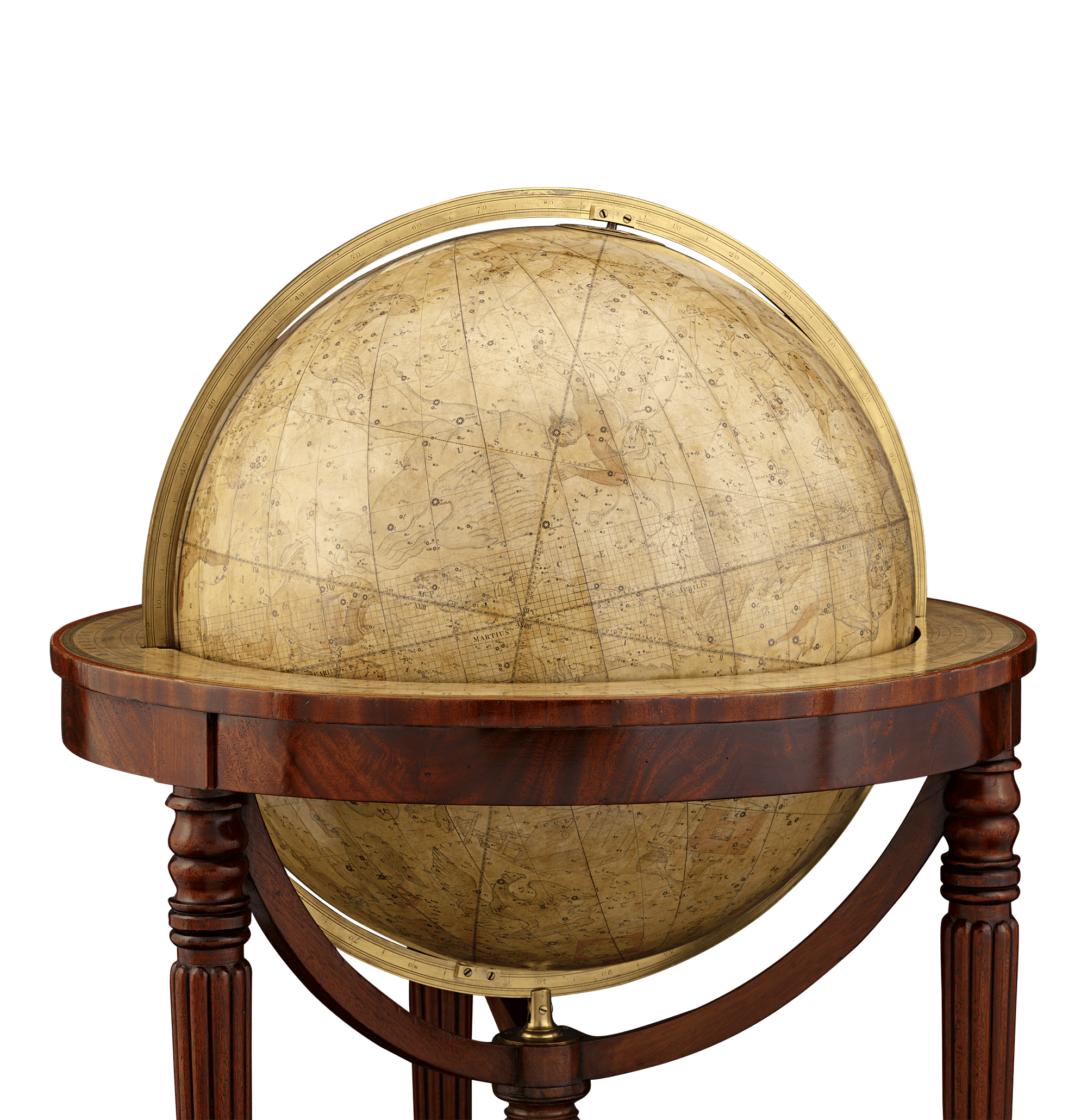 William IV 21-Inch Terrestrial and Celestial Floor Globes by J. W. Cary
