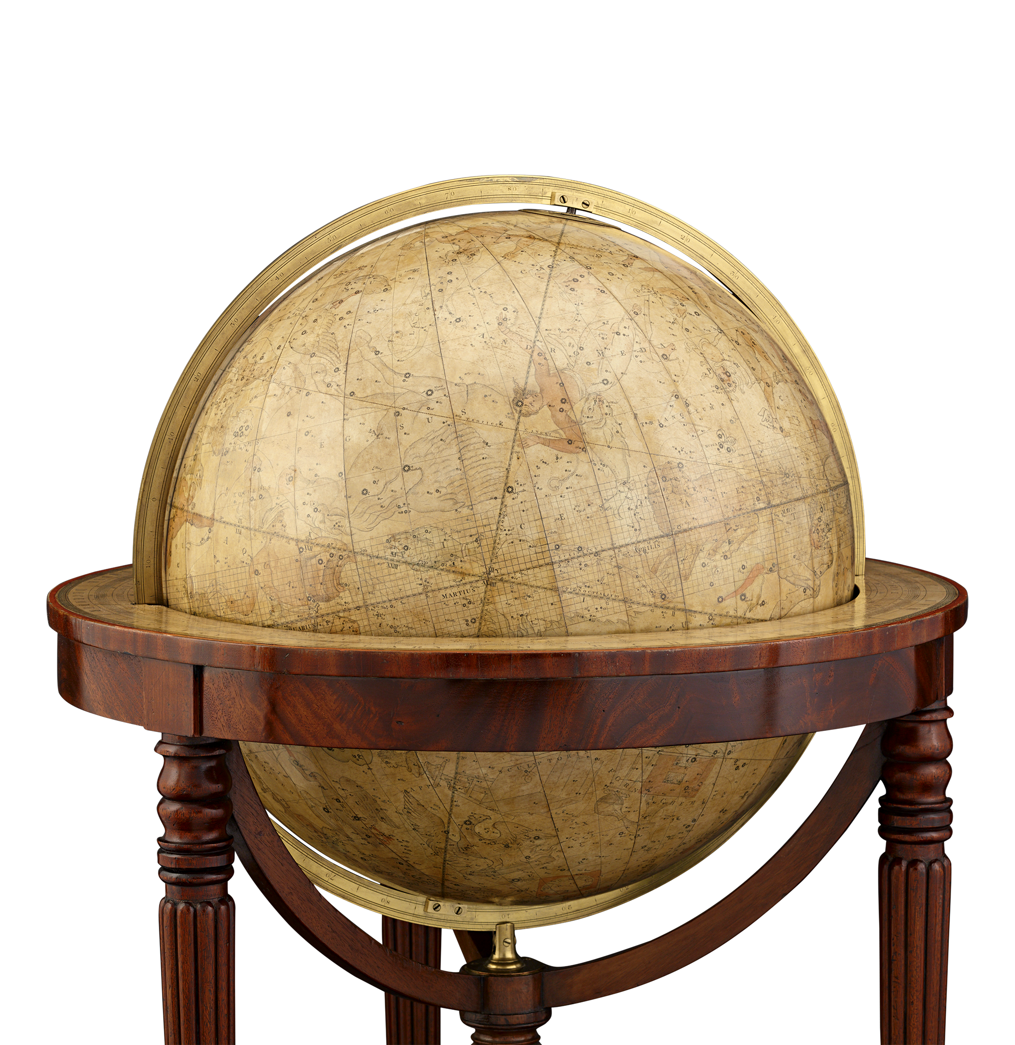 William IV 21-Inch Terrestrial and Celestial Floor Globes by J. W. Cary