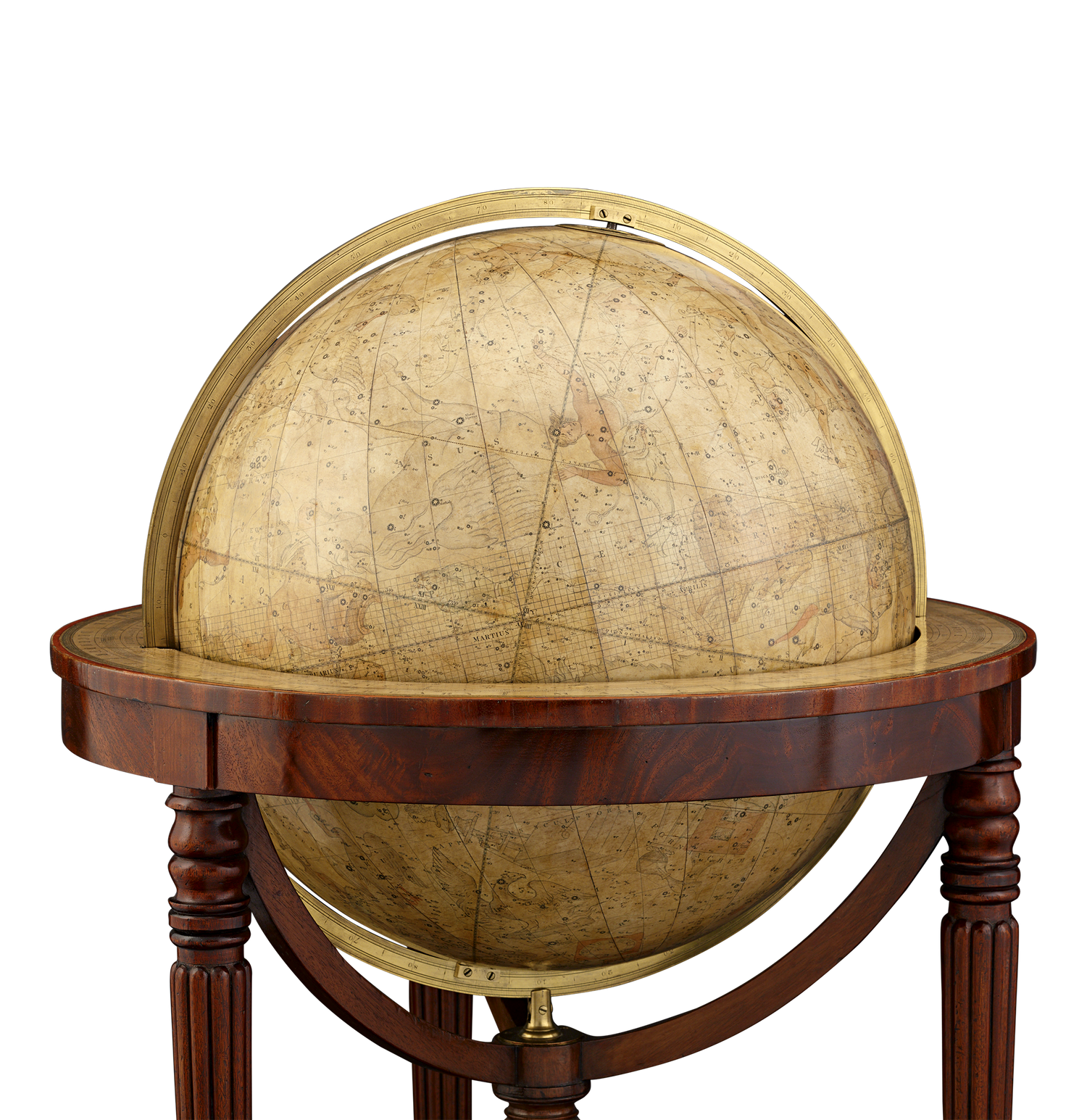 William IV 21-Inch Terrestrial and Celestial Floor Globes by J. W. Cary