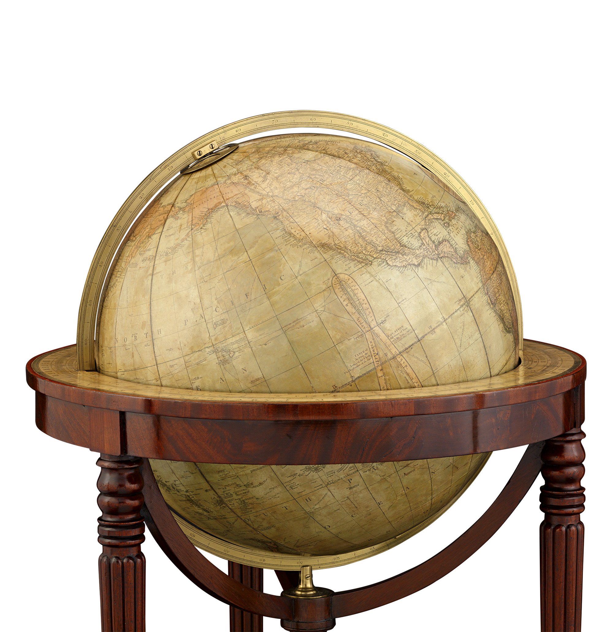 William IV 21-Inch Terrestrial and Celestial Floor Globes by J. W. Cary