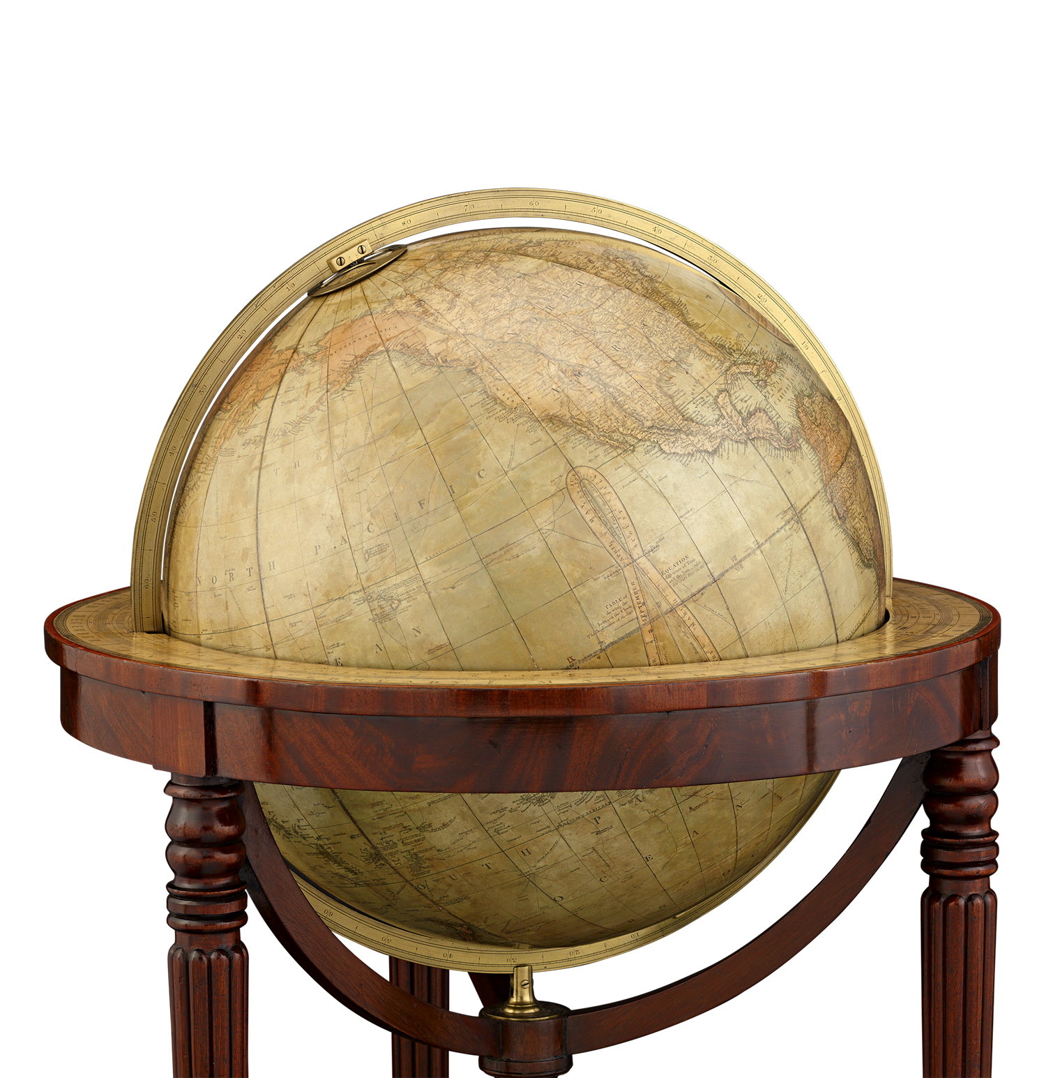 William IV 21-Inch Terrestrial and Celestial Floor Globes by J. W. Cary