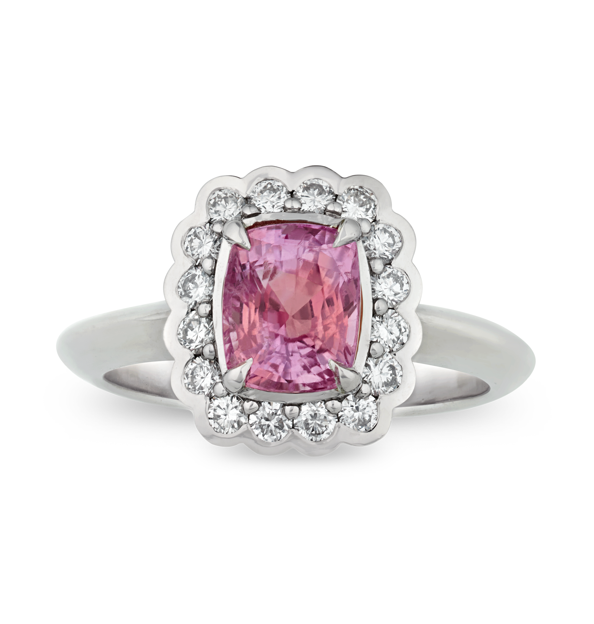 Padparadscha Sapphire Ring, 2.06 Carats