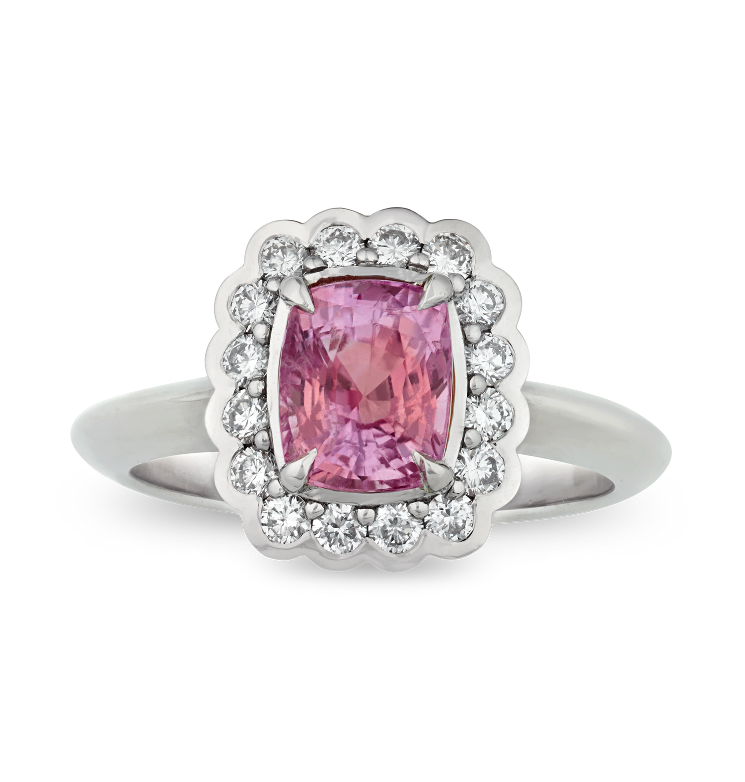 Padparadscha Sapphire Ring, 2.06 Carats