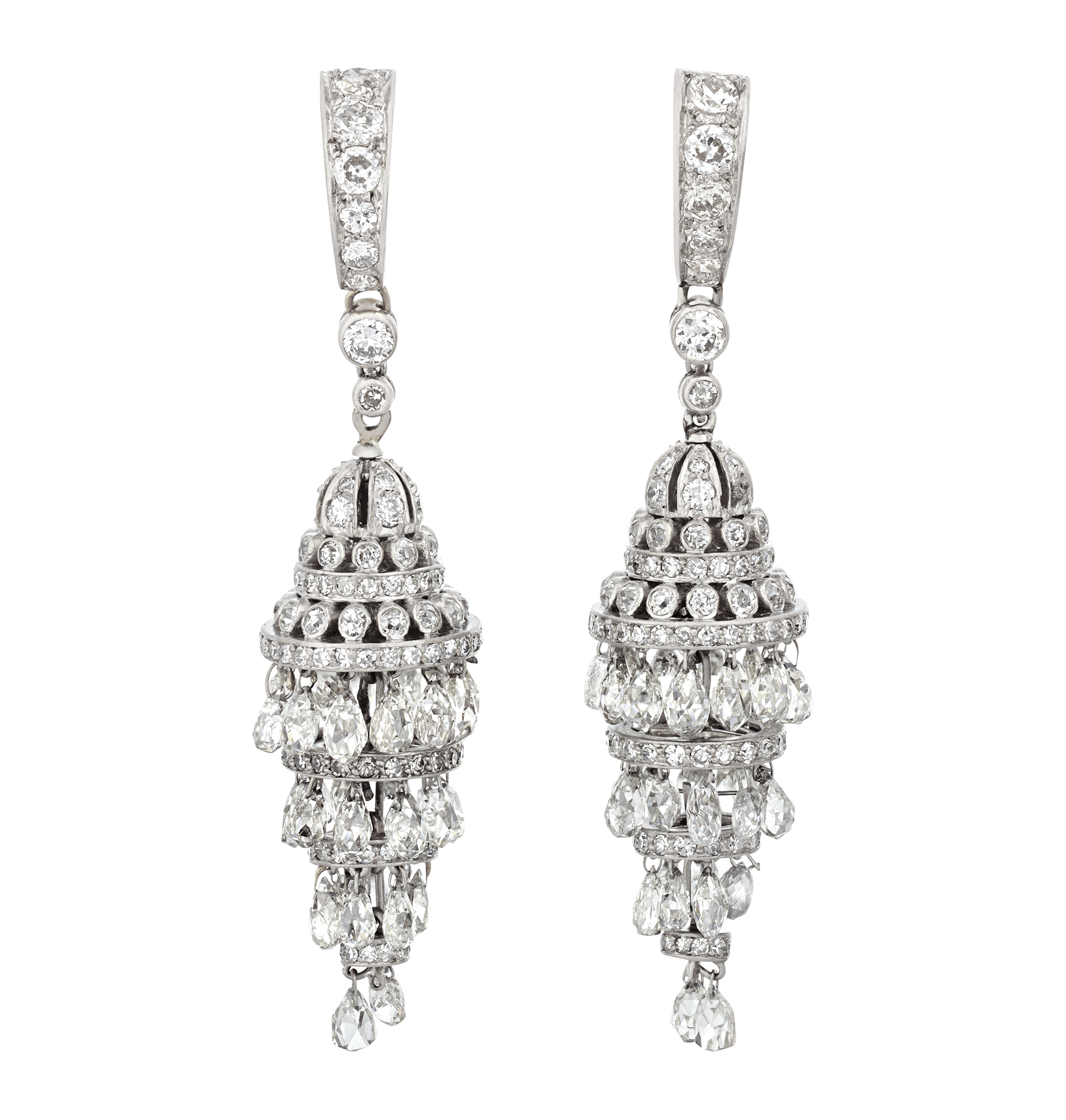 Diamond Chandelier Earrings, 10.00 Carats