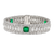 Art Deco Untreated Colombian Emerald and Diamond Bracelet