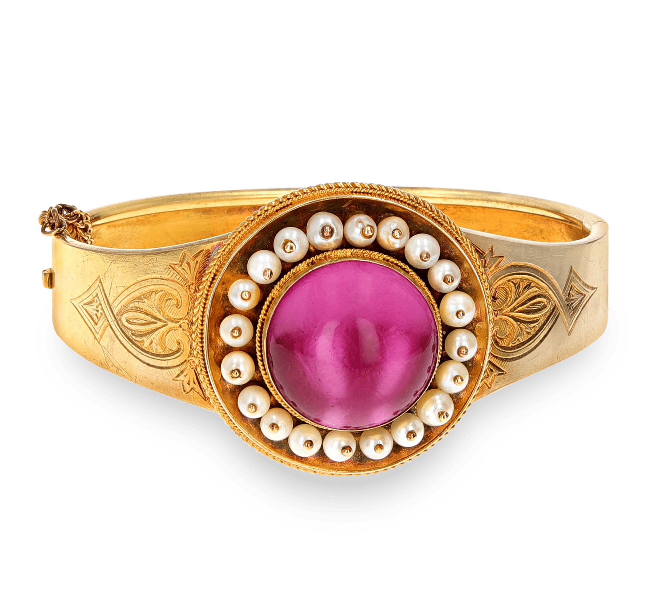 Victorian Quartz Bangle Bracelet