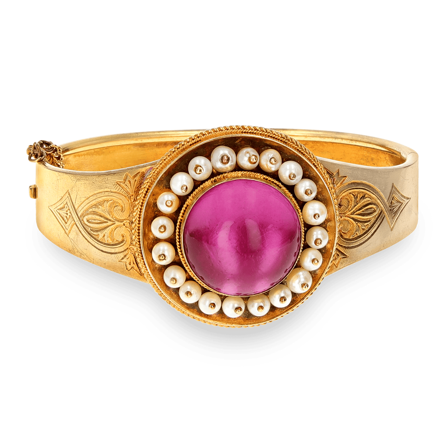 Victorian Quartz Bangle Bracelet