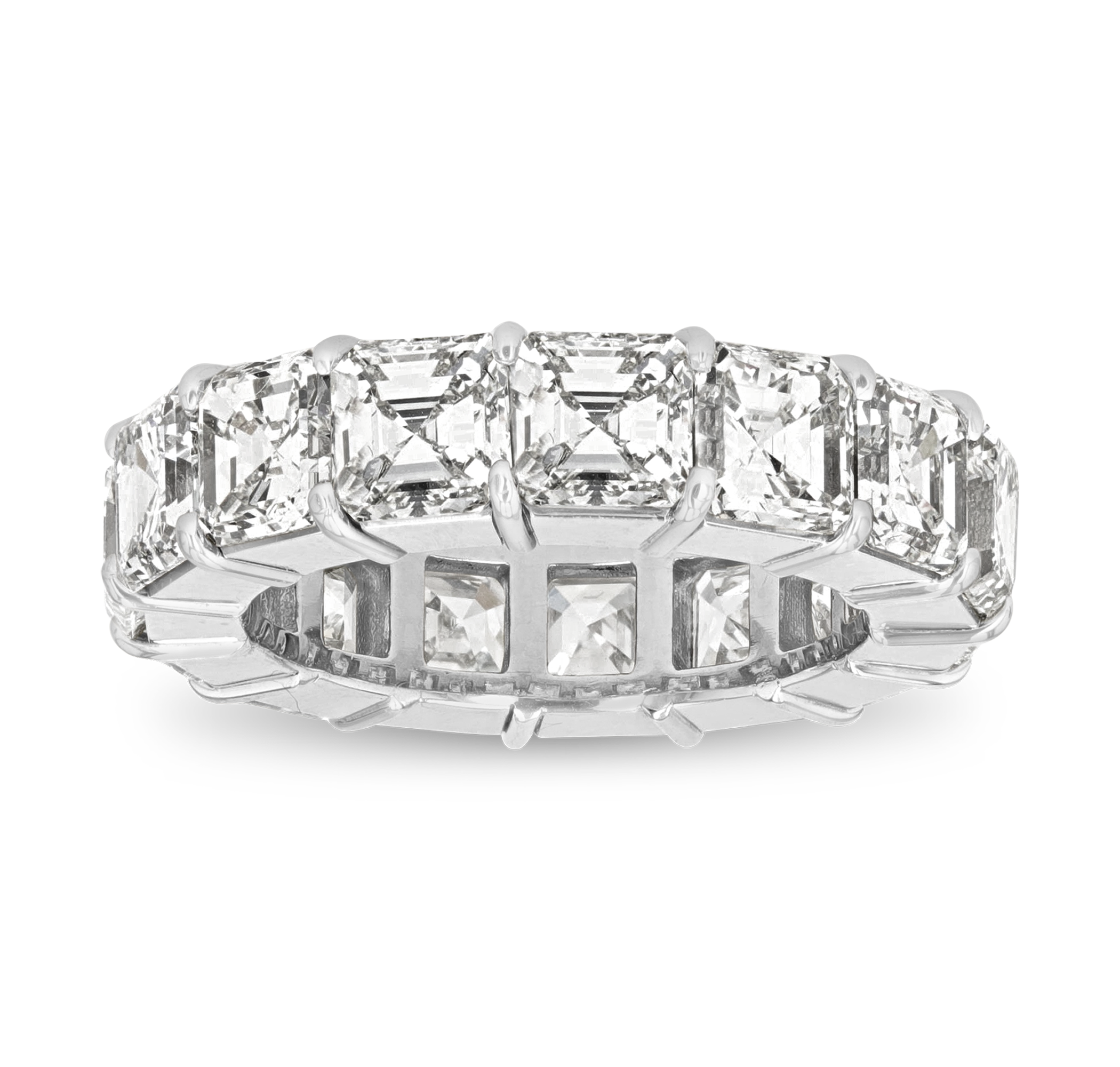 Asscher Cut Diamond Eternity Band, 10.69 Carats