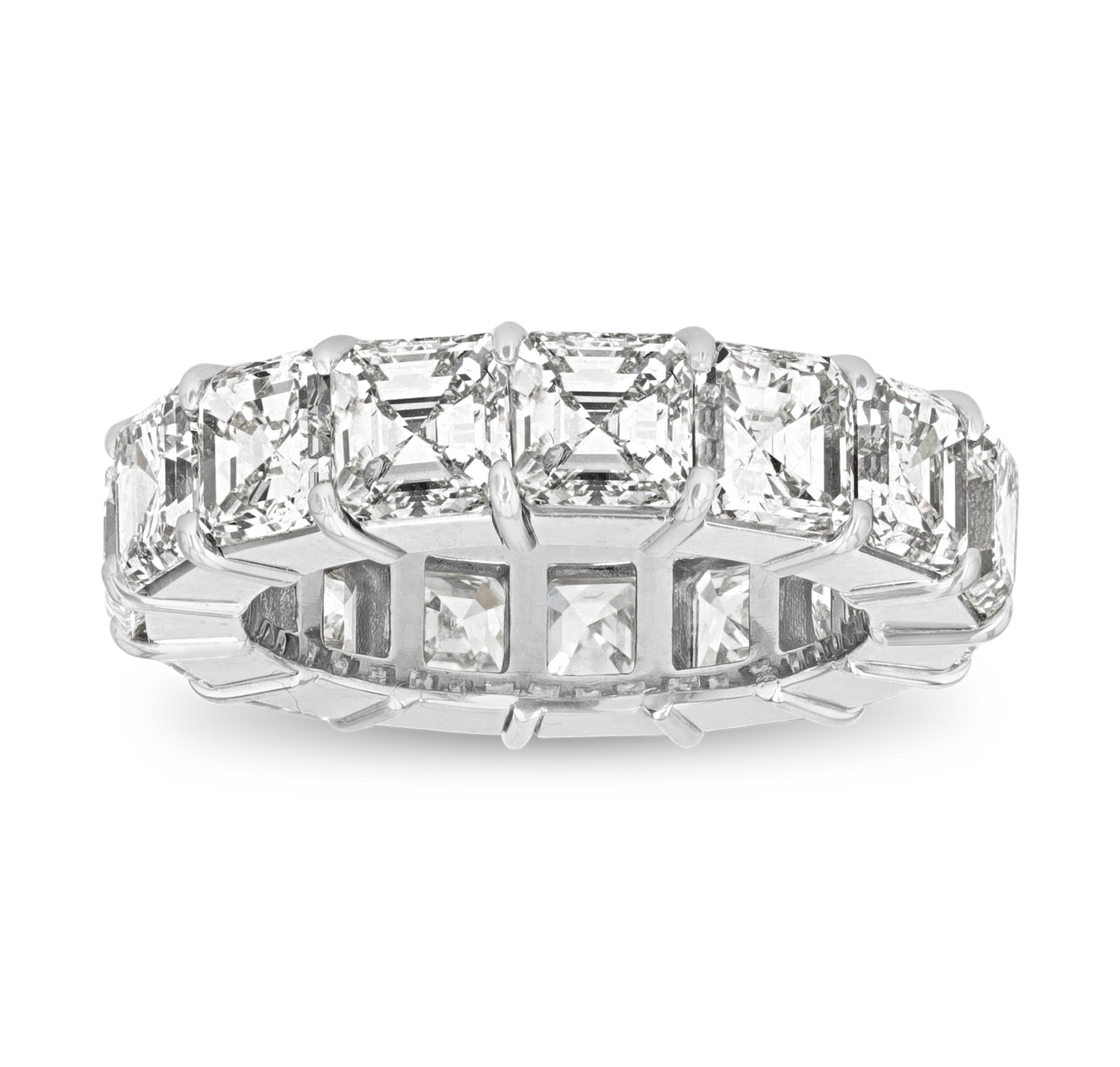 Asscher Cut Diamond Eternity Band, 10.69 Carats