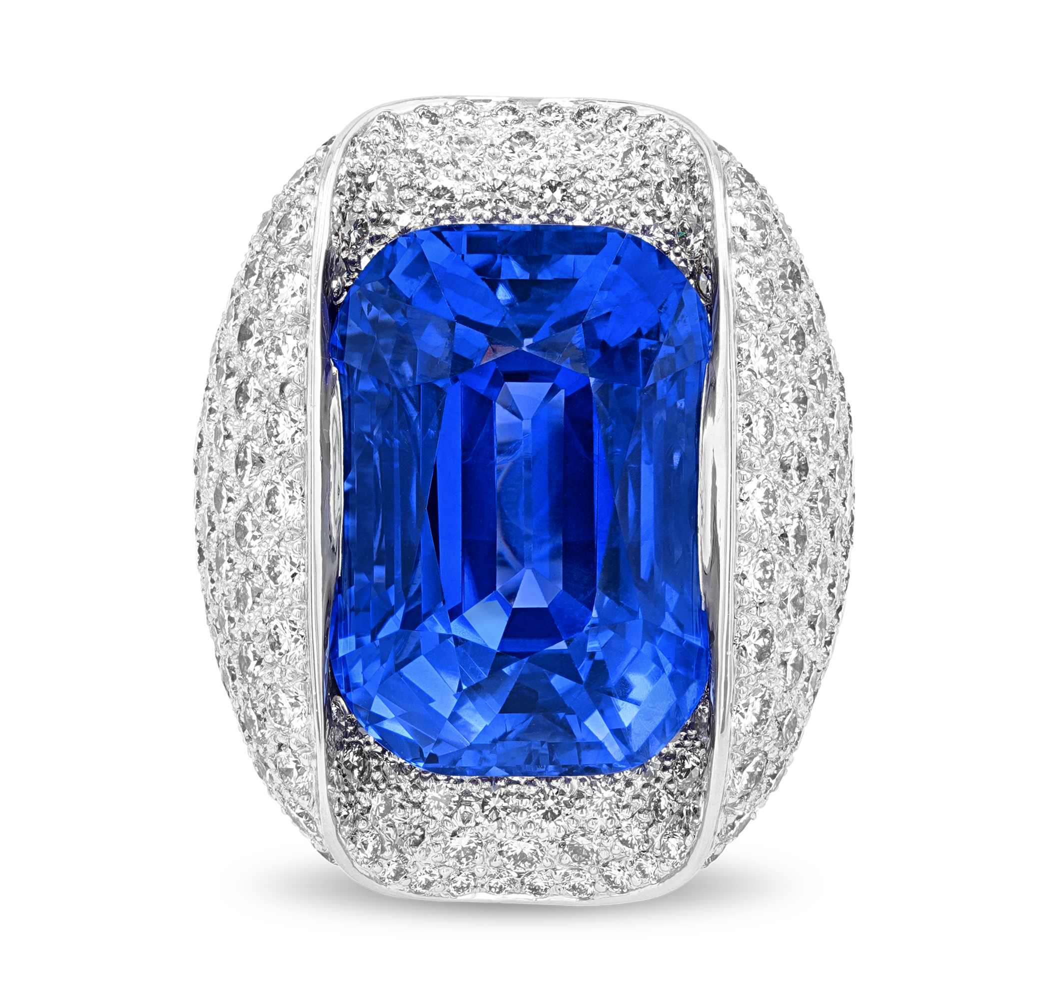 David Webb Untreated Ceylon Sapphire Ring, 40.08 Carats