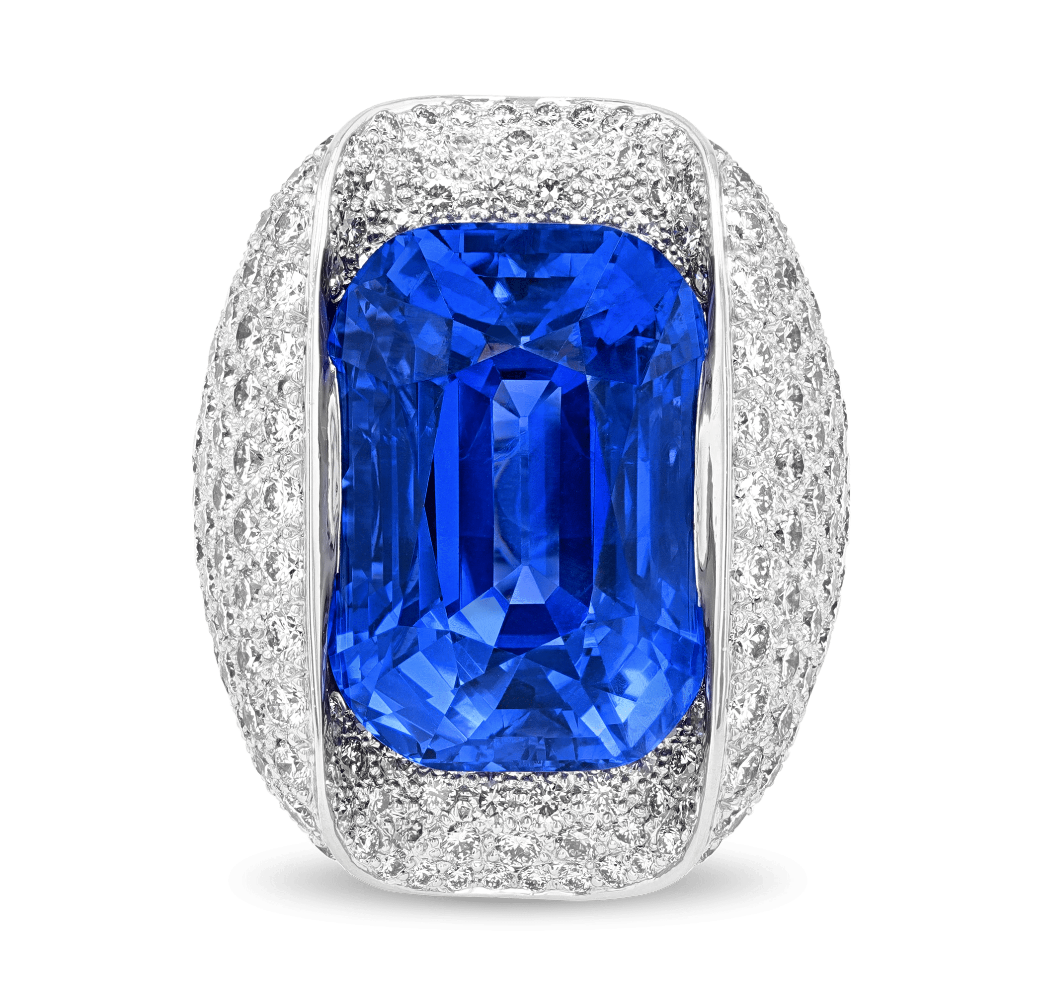 David Webb Untreated Ceylon Sapphire Ring, 40.08 Carats