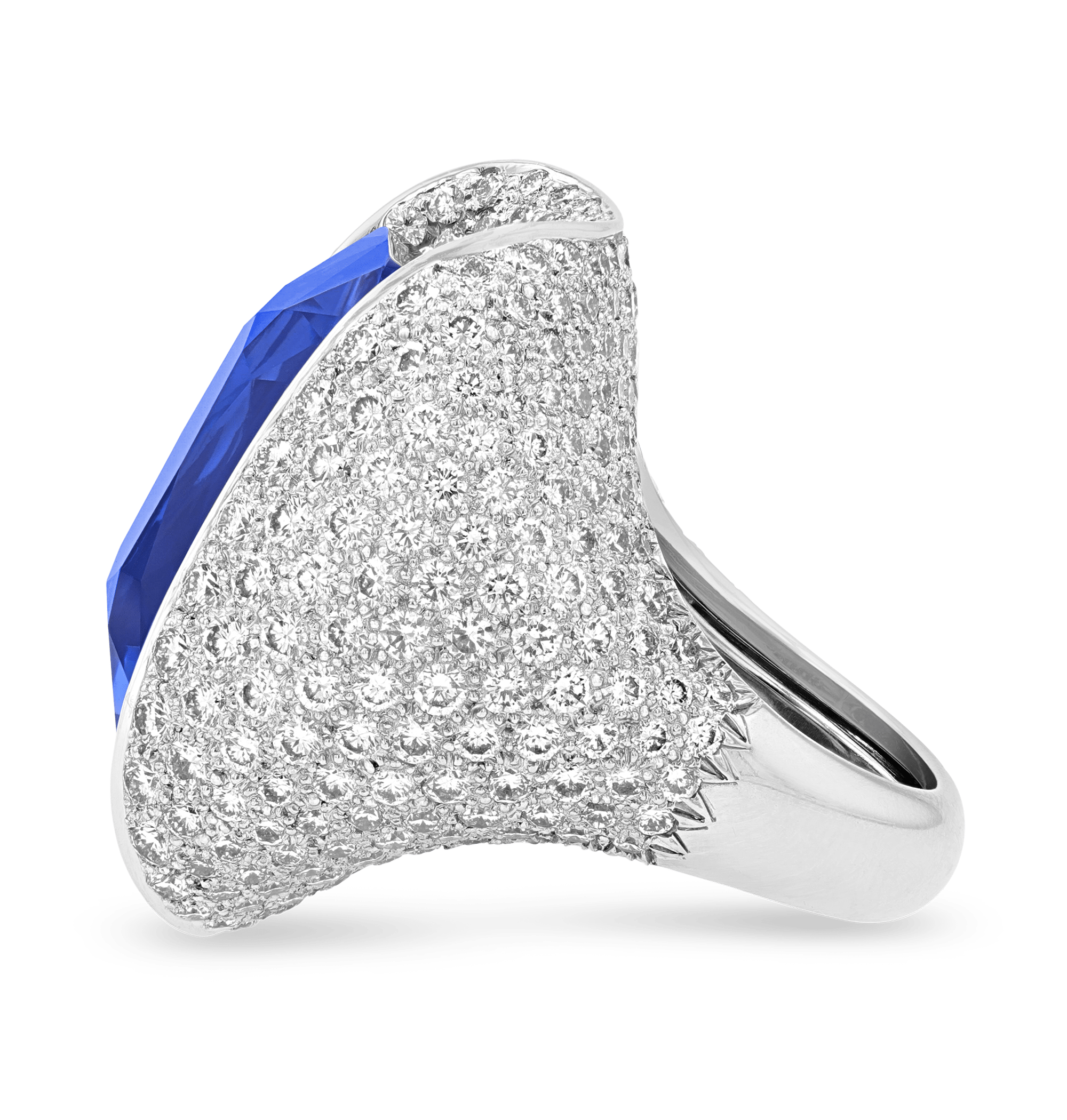 David Webb Untreated Ceylon Sapphire Ring, 40.08 Carats