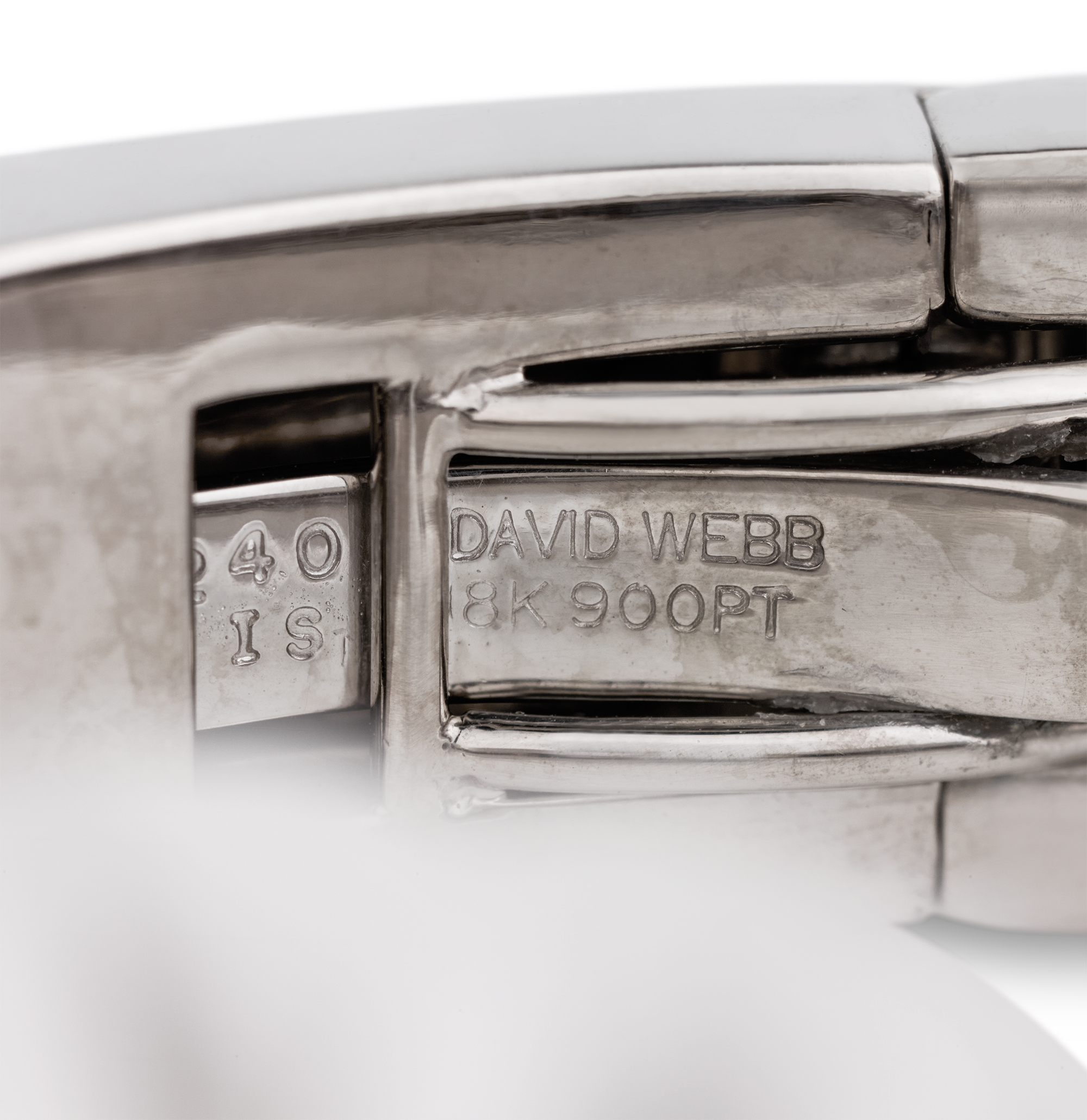 David Webb Carved Rock Crystal and Diamond Bracelet